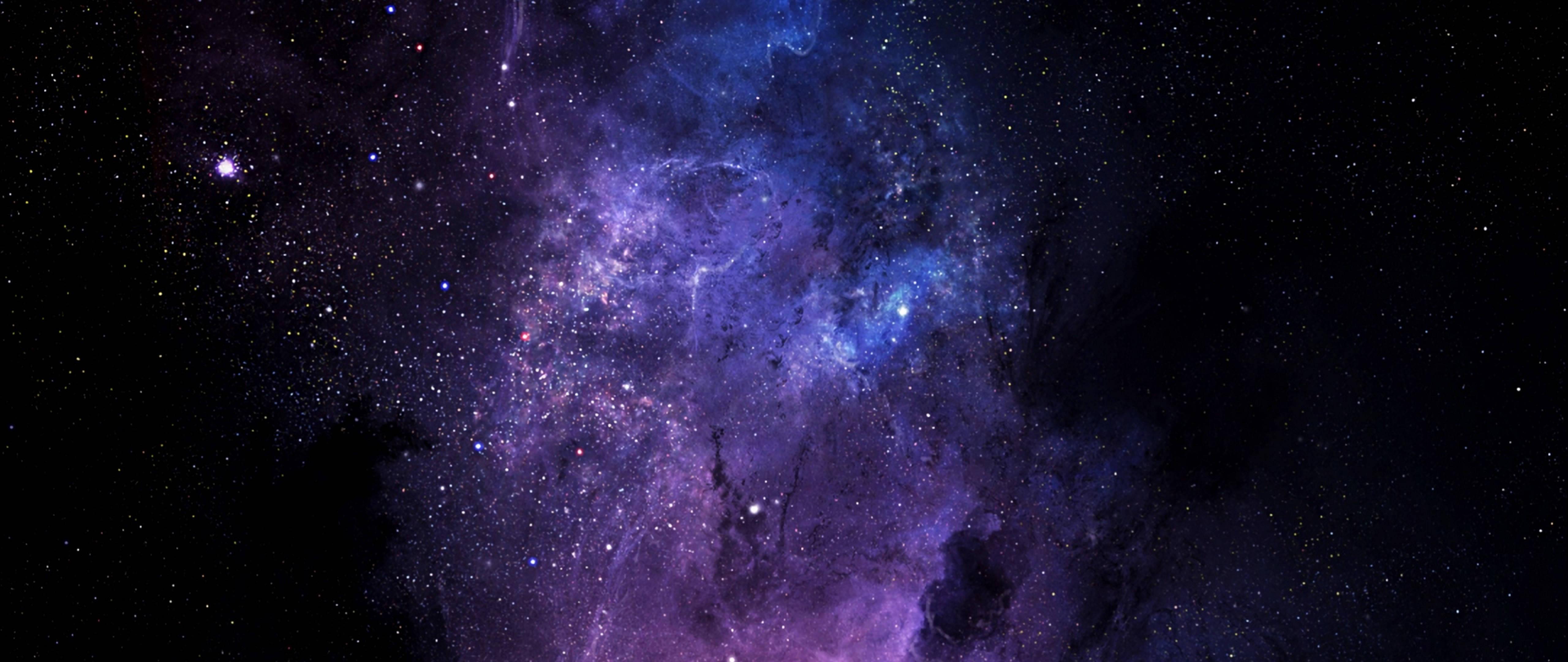 Purple Stars In Universe — 5120x2160 wallpaper