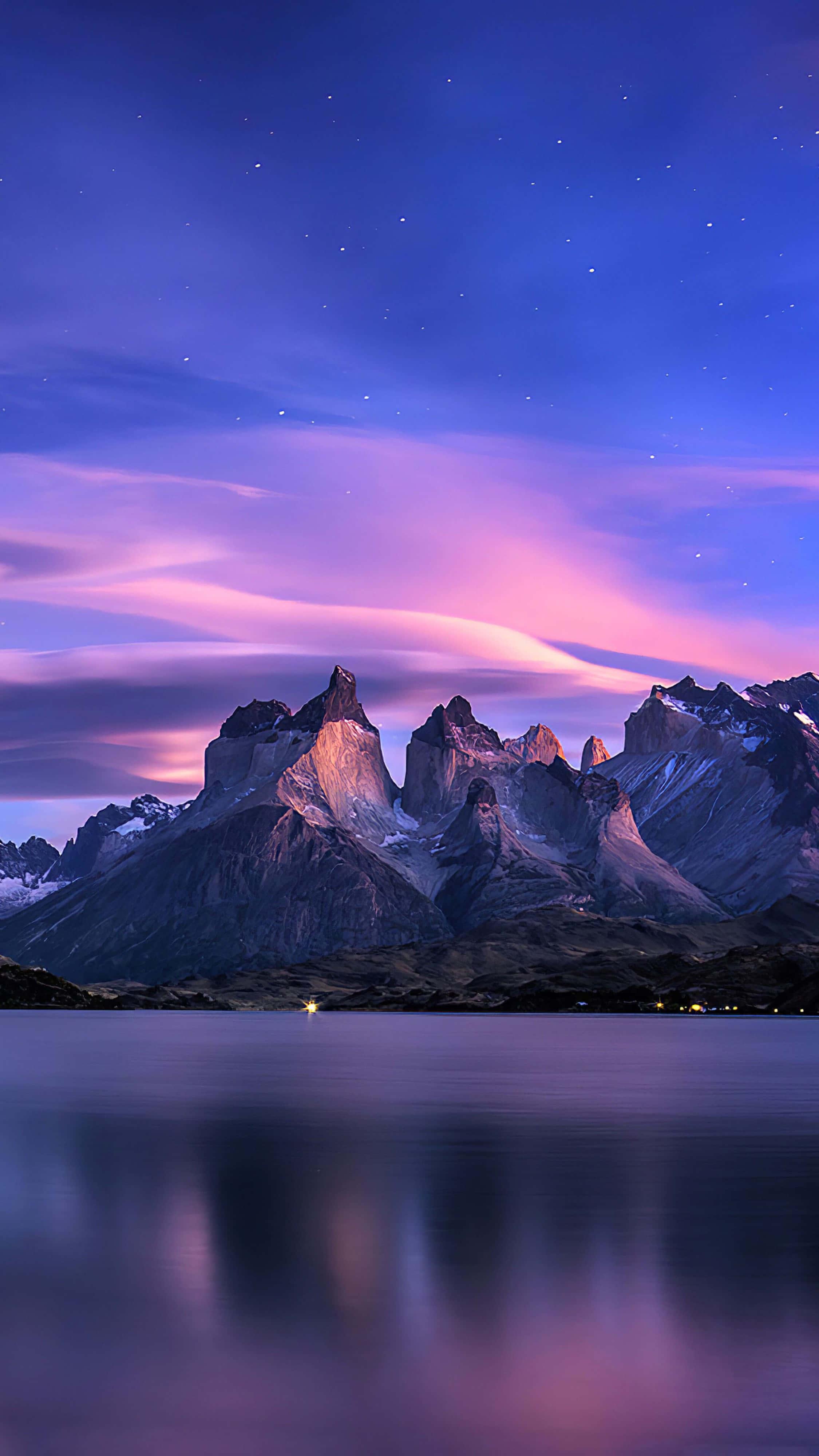 Purple Sunset Nature 4K iPhone — 2250x4000 wallpaper