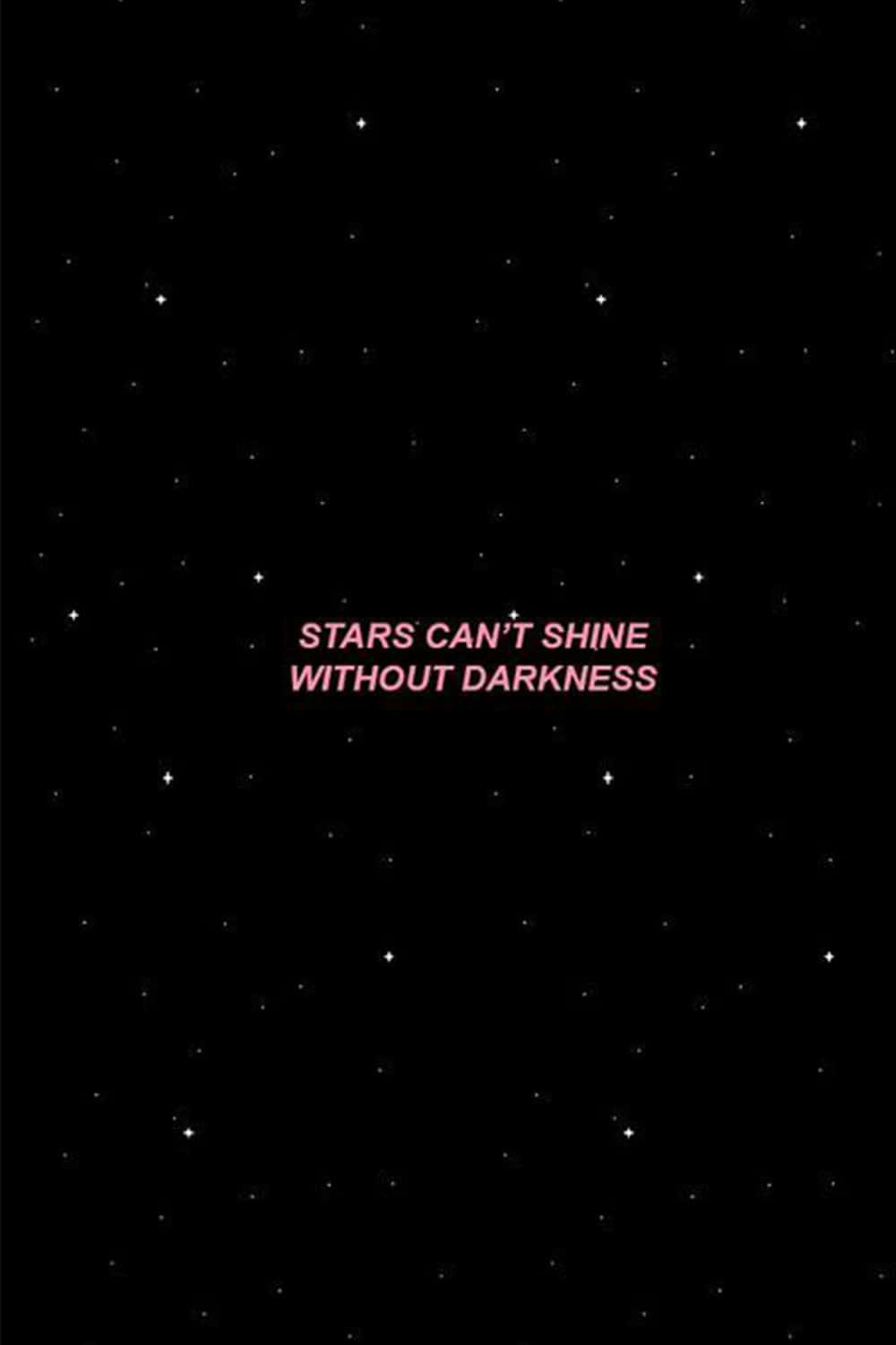 Quote Against Stars Black Aesthetic Background — 1000x1500 wallpaper
