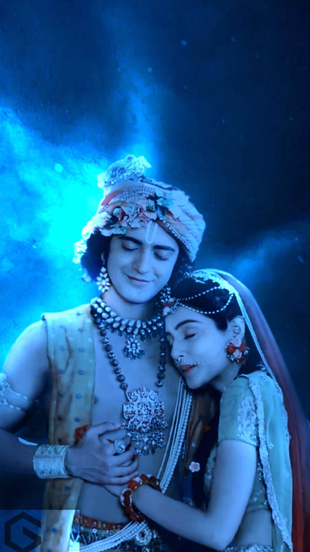 Radha Krishna Serial Blue Light — 1080x1920 wallpaper
