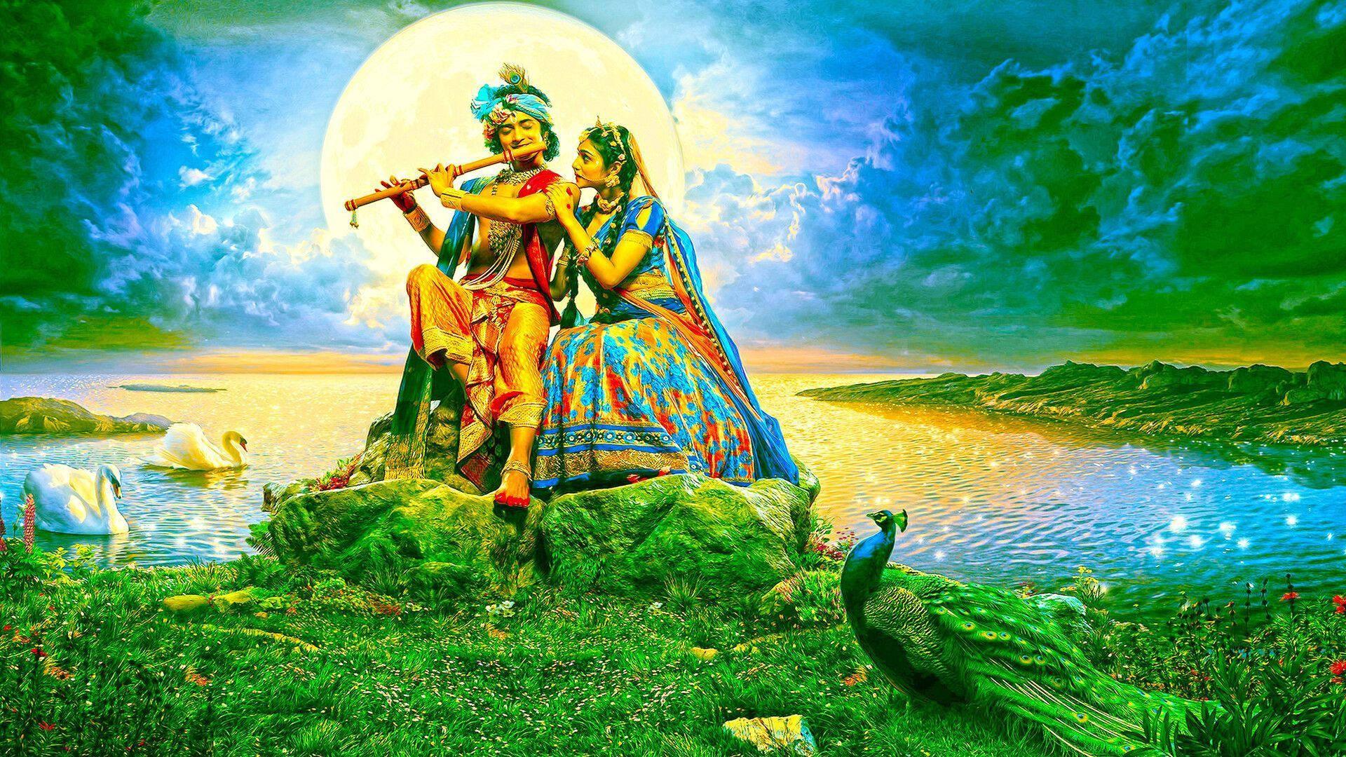 Radha Krishna Serial Lake — 1920x1080 wallpaper