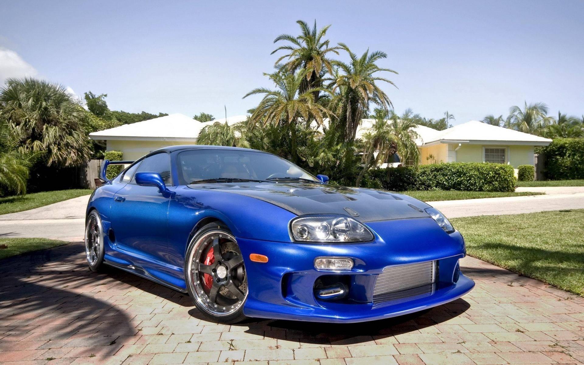Radiant Blue Toyota Supra — 1920x1200 wallpaper