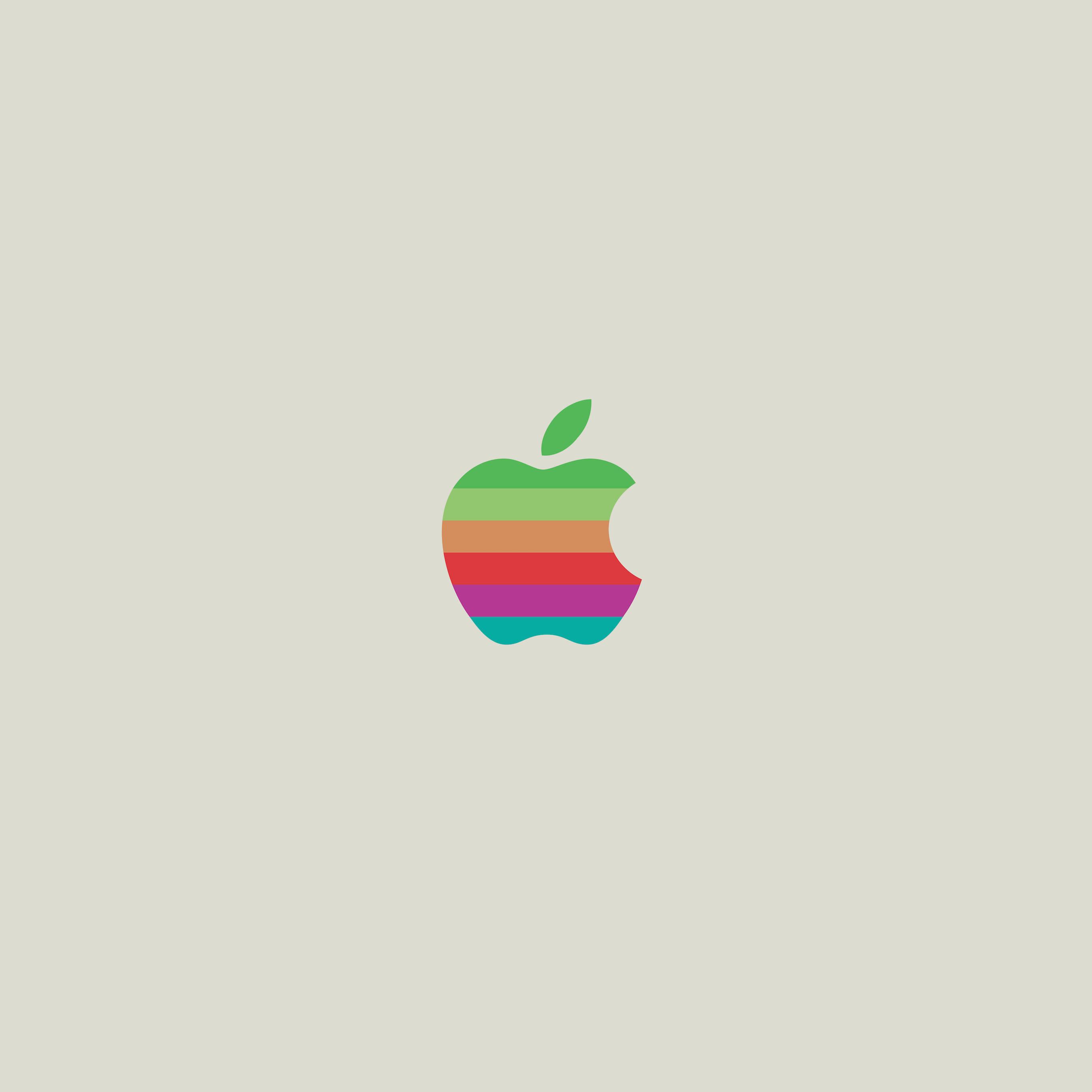 Rainbow Apple Logo — 2732x2732 wallpaper