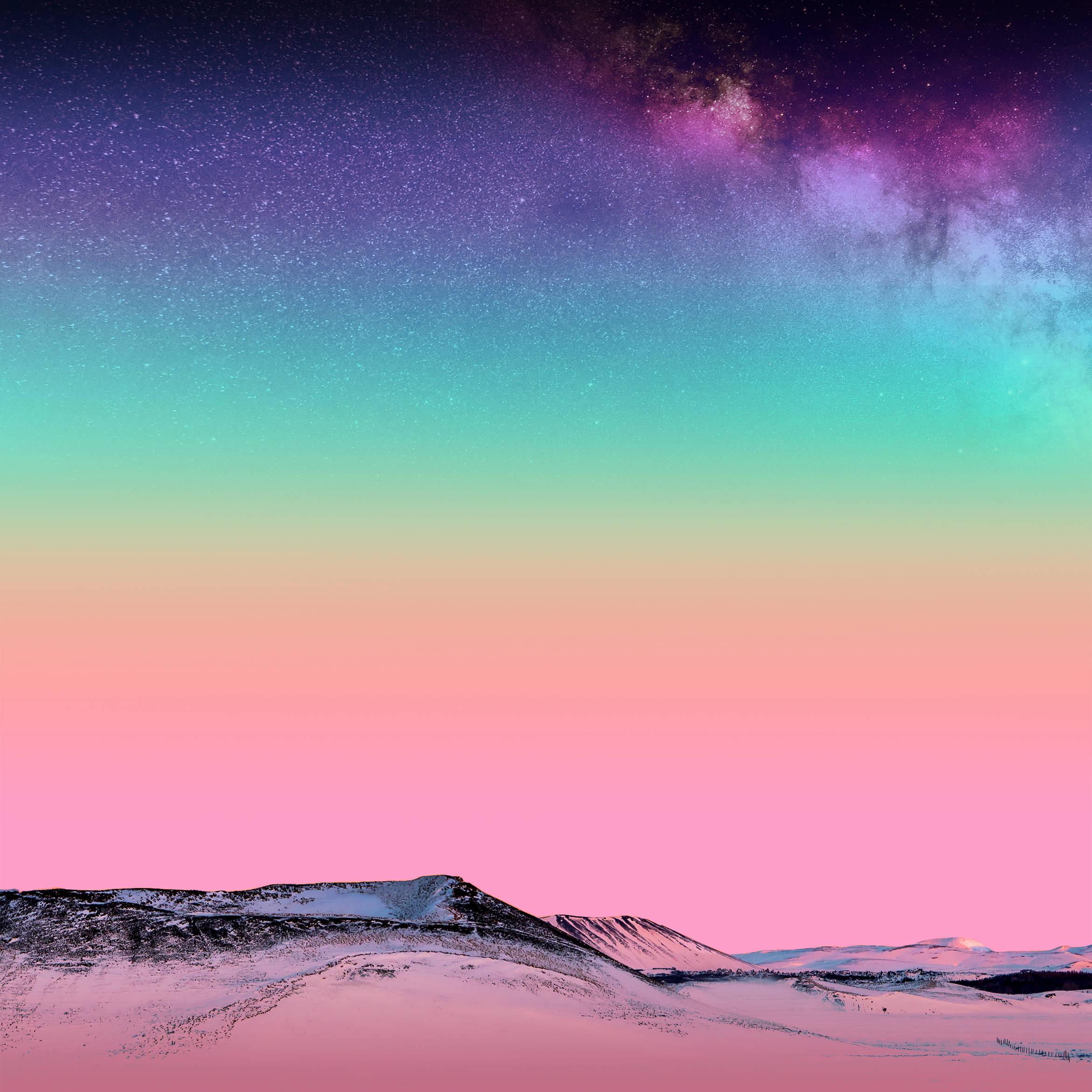 Rainbow Desert Galaxy Samsung — 2340x2340 wallpaper