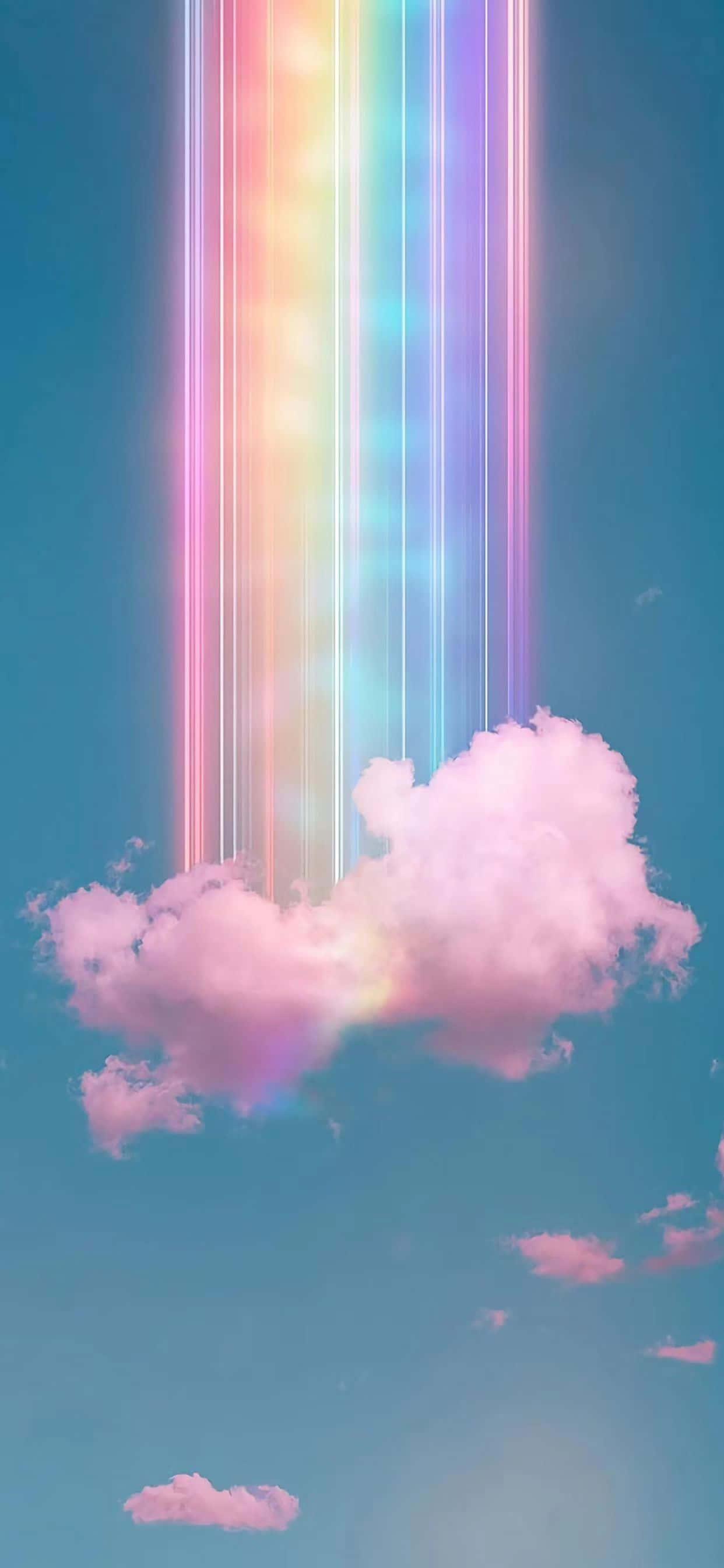 rainbows in the sky with clouds — 1242x2688 wallpaper