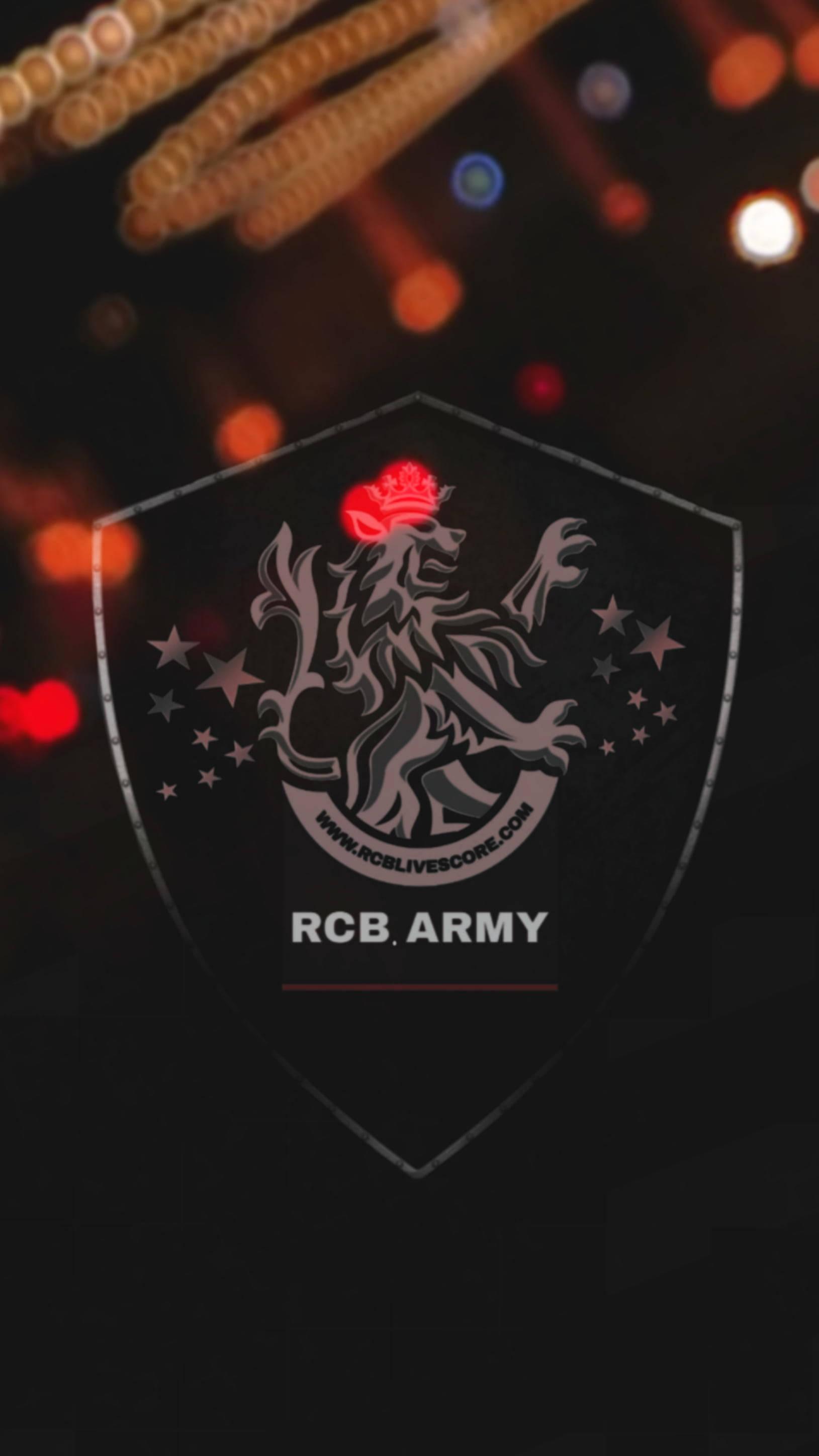 RCB Black Shield Cricket Team Logo — 1629x2896 wallpaper