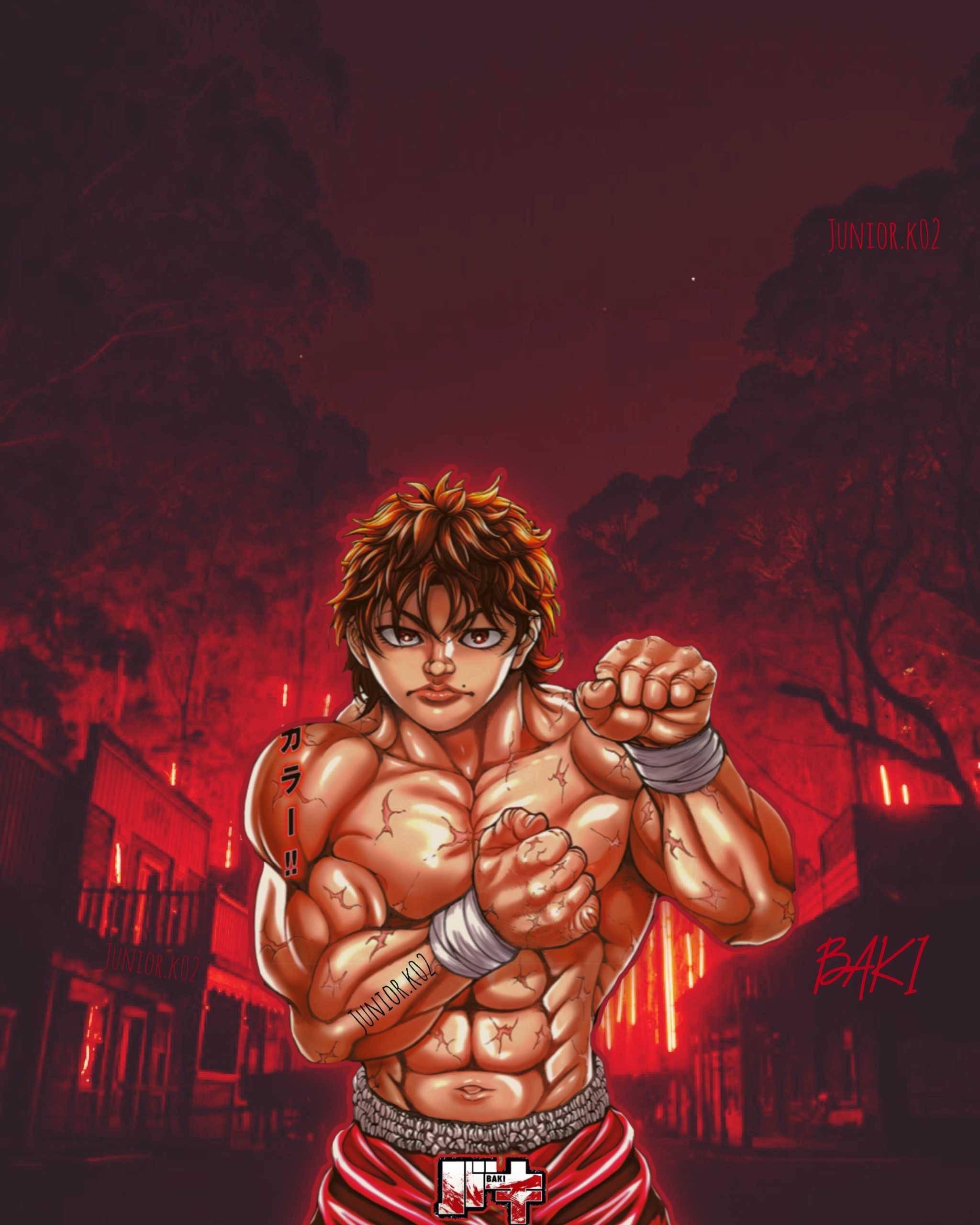 Red Aesthetic Baki Hanma — 2048x2560 wallpaper