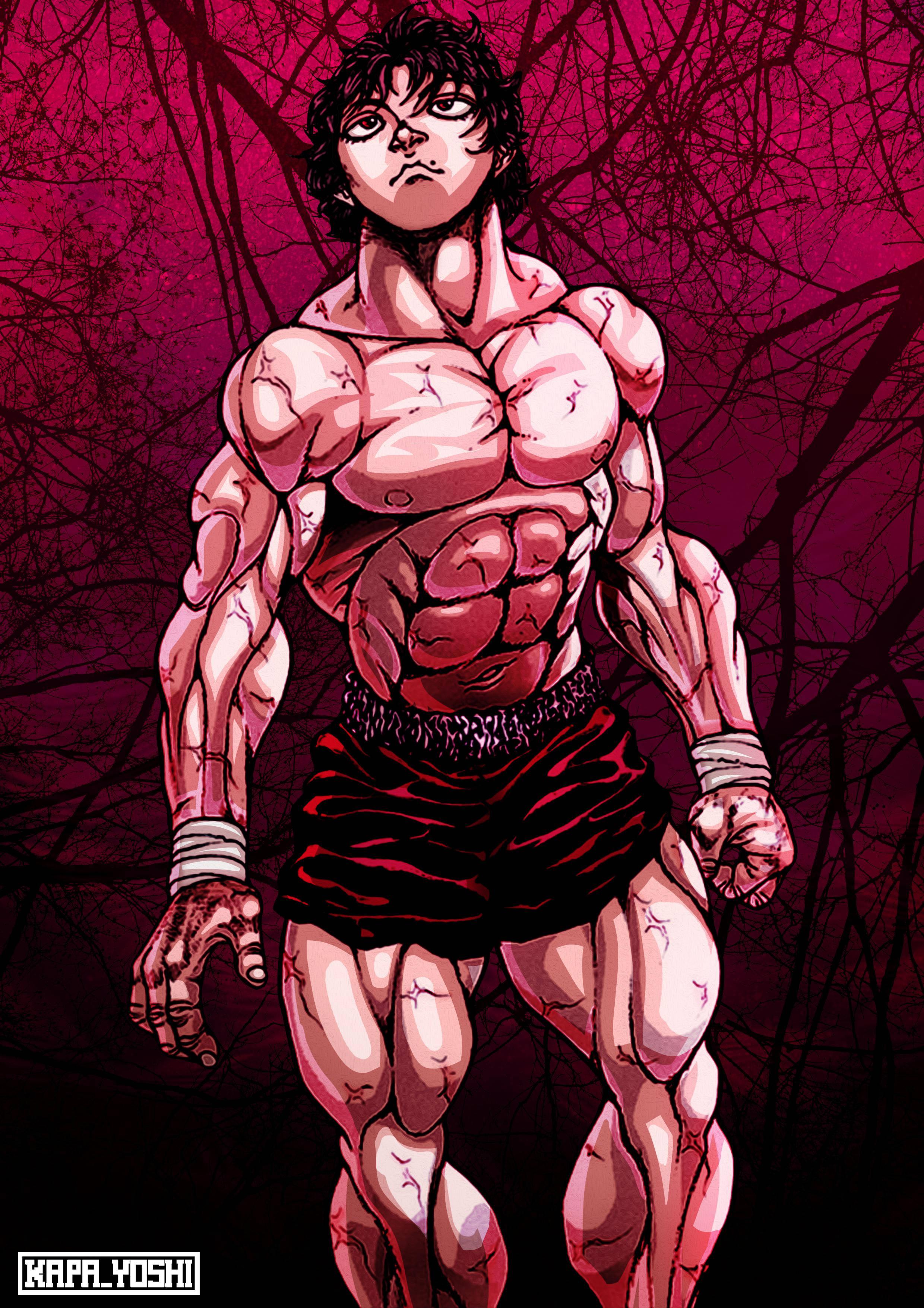 Red Aesthetic Baki Hanma — 2480x3508 wallpaper