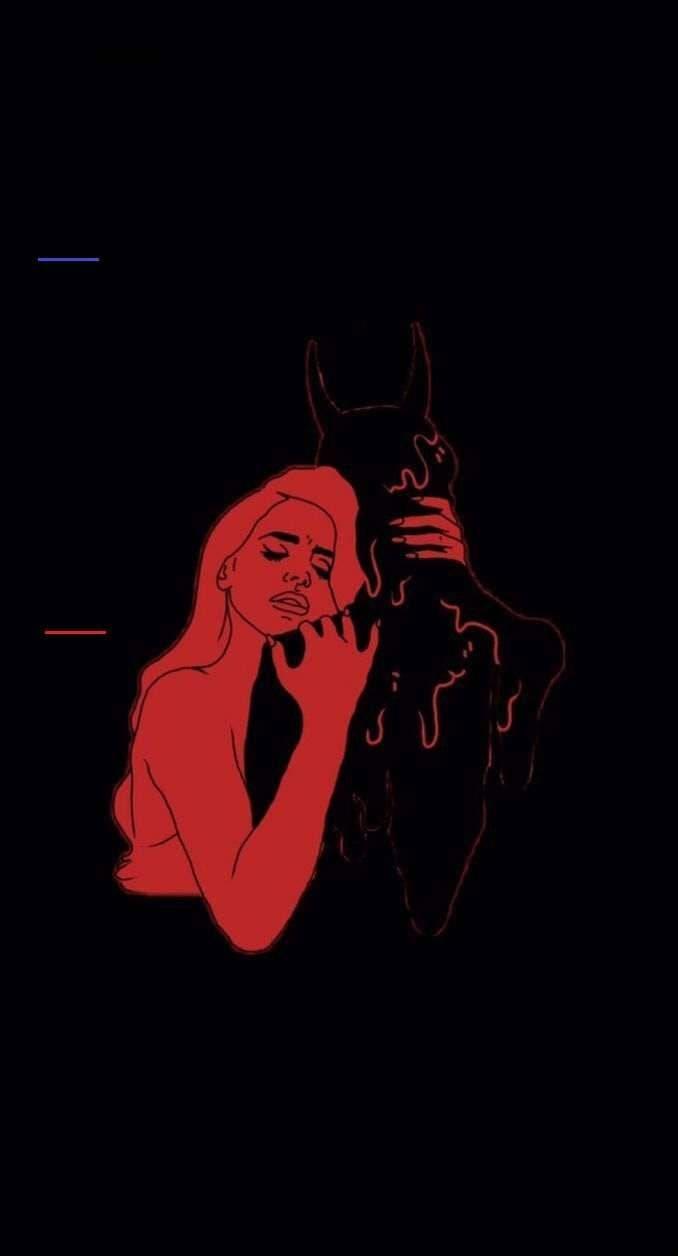 Red And Black Artwork As Instagram PFP — 678x1256 wallpaper