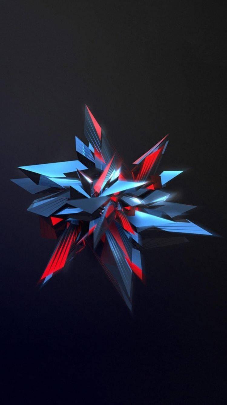 Red And Blue Spikes 3d Iphone — 750x1334 wallpaper