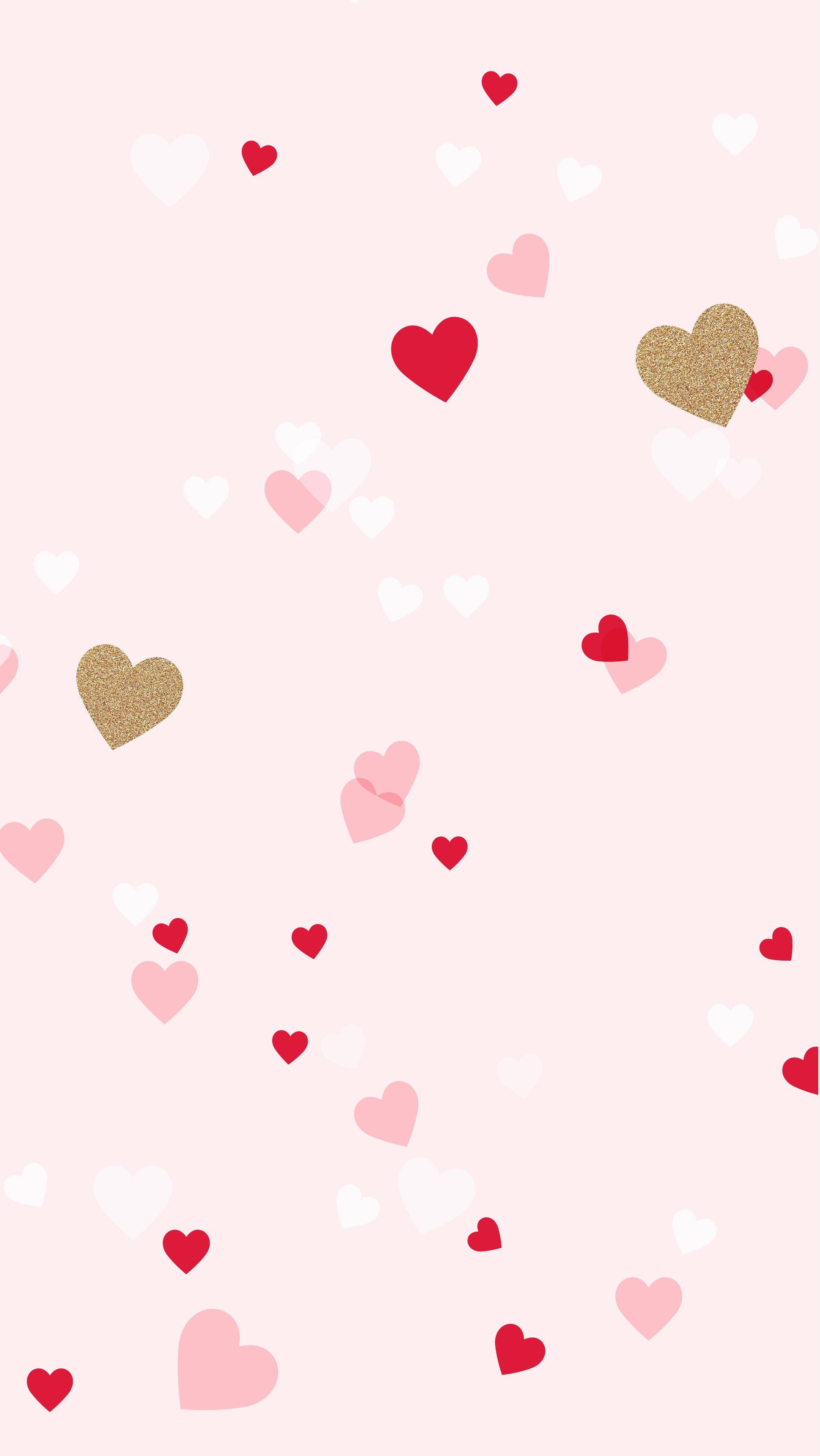 Red And Pink Heart For Girl Phone Background — 2347x4165 wallpaper