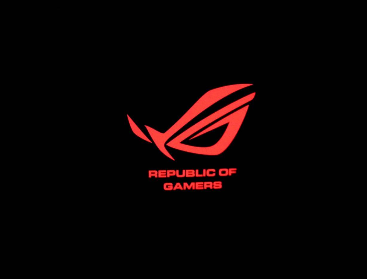 Red Asus ROG On Black — 1227x931 wallpaper