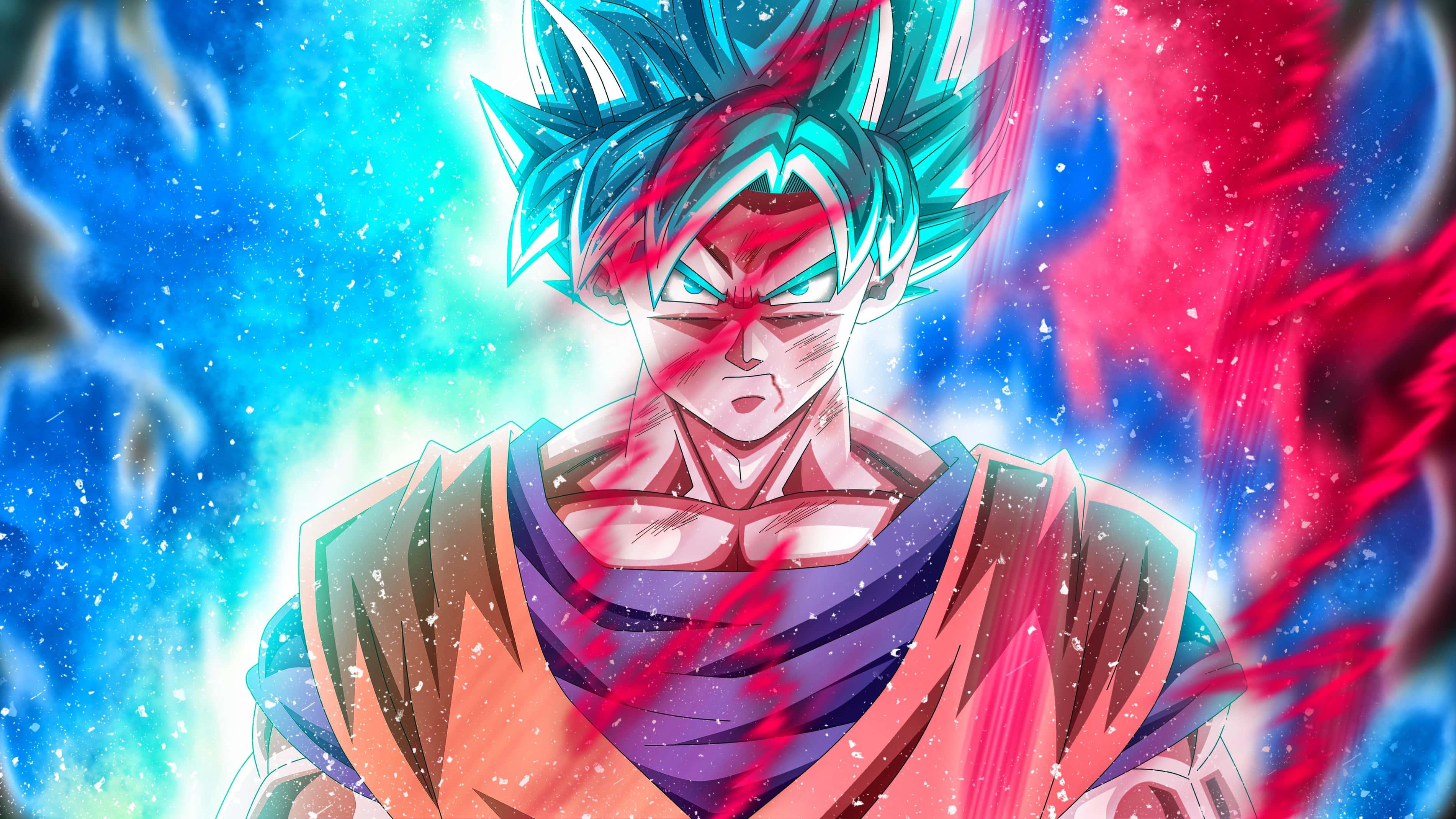 Red Blue Dragon Ball Super Picture — 3802x2138 wallpaper
