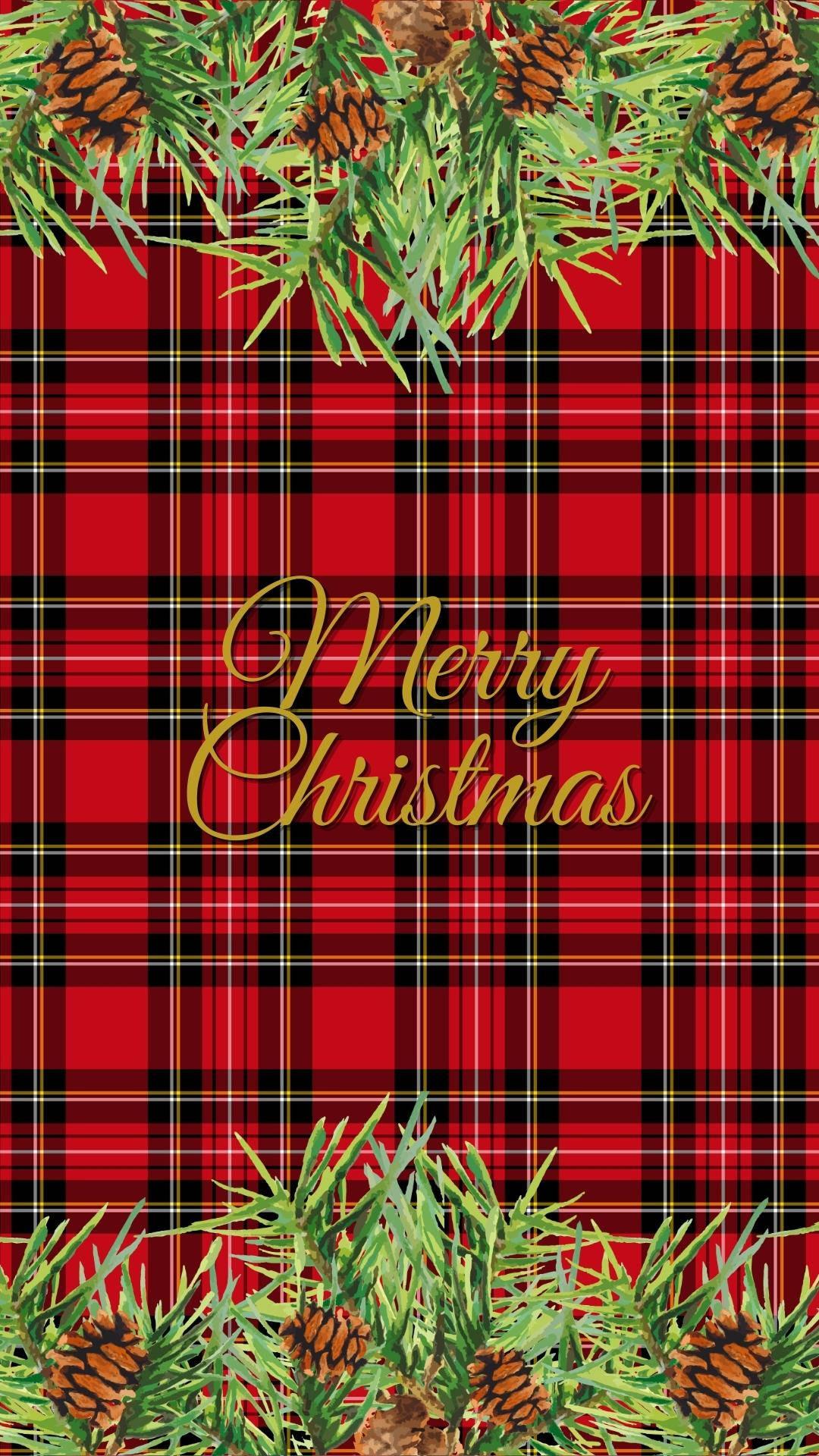 Red Checkered Pattern Christmas IPhone — 1080x1920 wallpaper