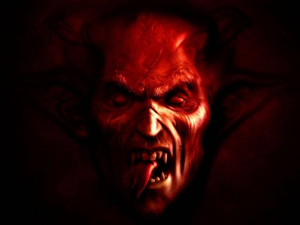 Red Demon Face Scary — 1024x768 wallpaper