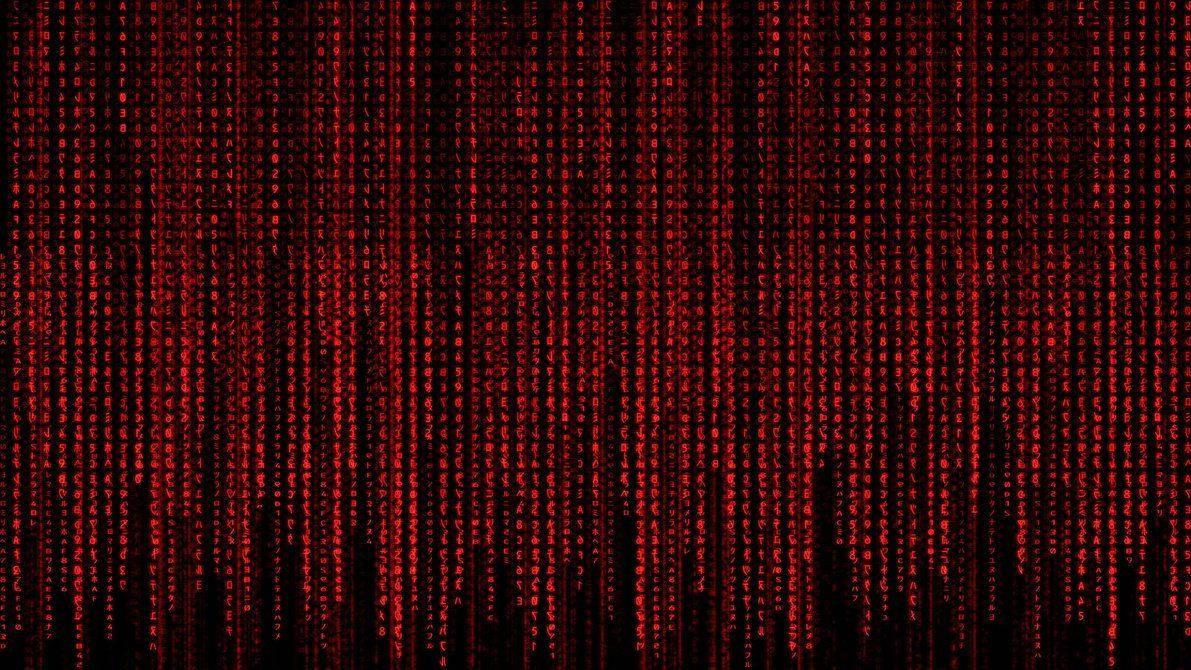Red firefly streaks infuse the nightscape of the Matrix. — 1191x670 wallpaper