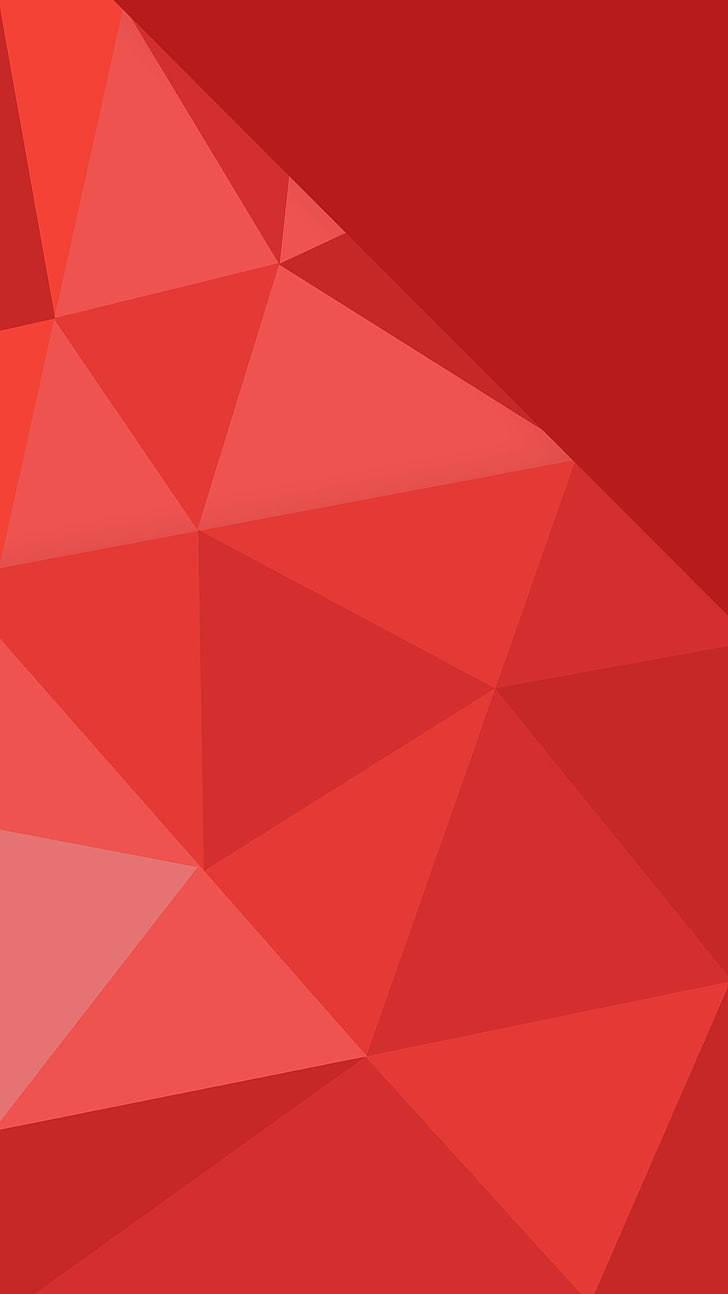 Red Geometric Whatsapp Chat Background — 728x1294 wallpaper