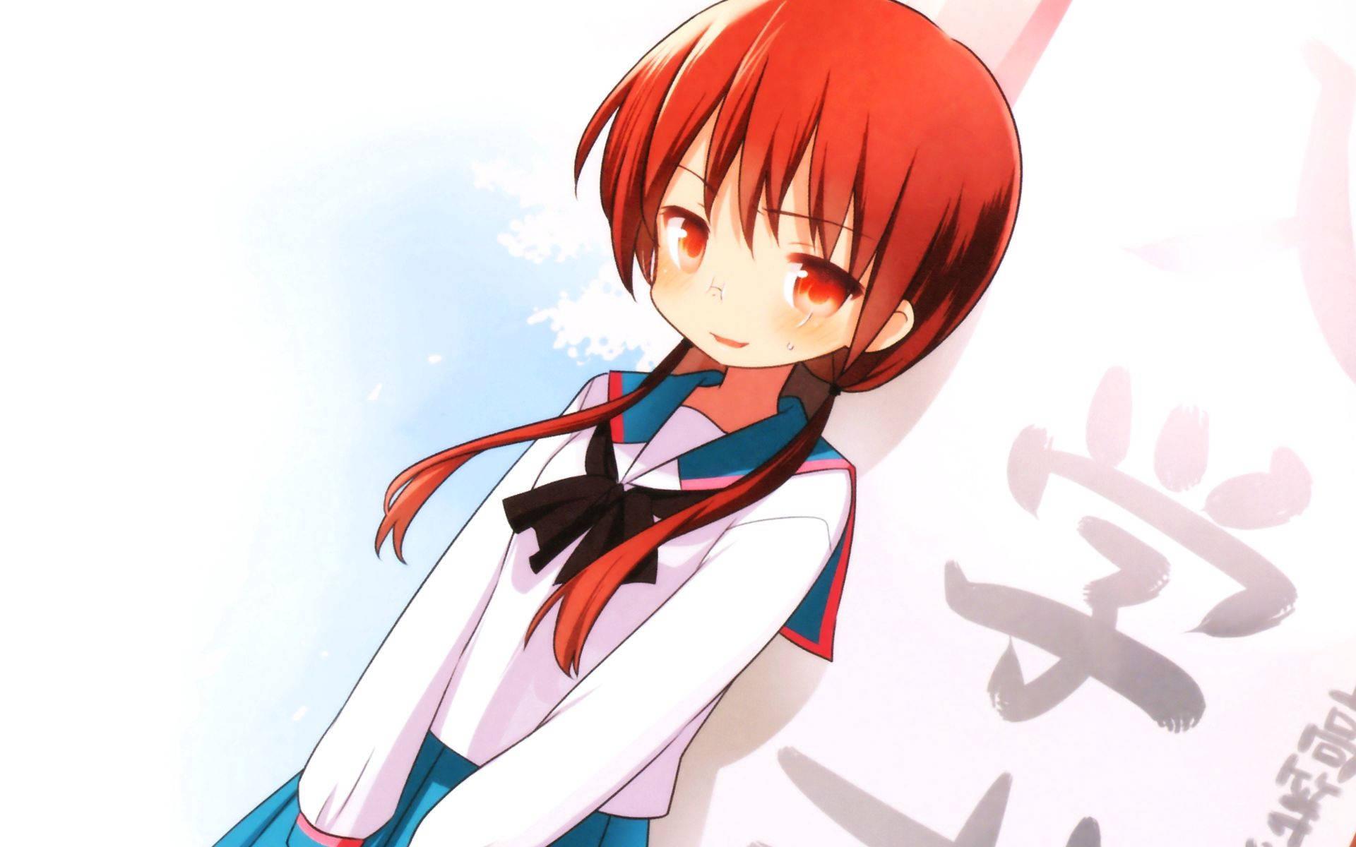 Red Hair Cute Anime Girl — 1920x1200 wallpaper
