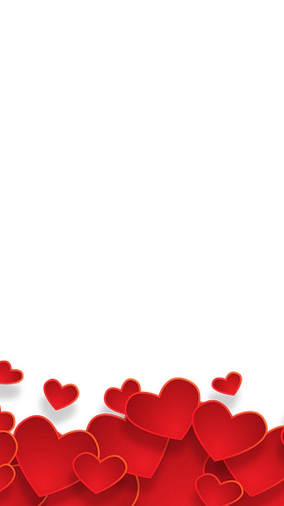 Red Hearts Love Phone — 1080x1920 wallpaper