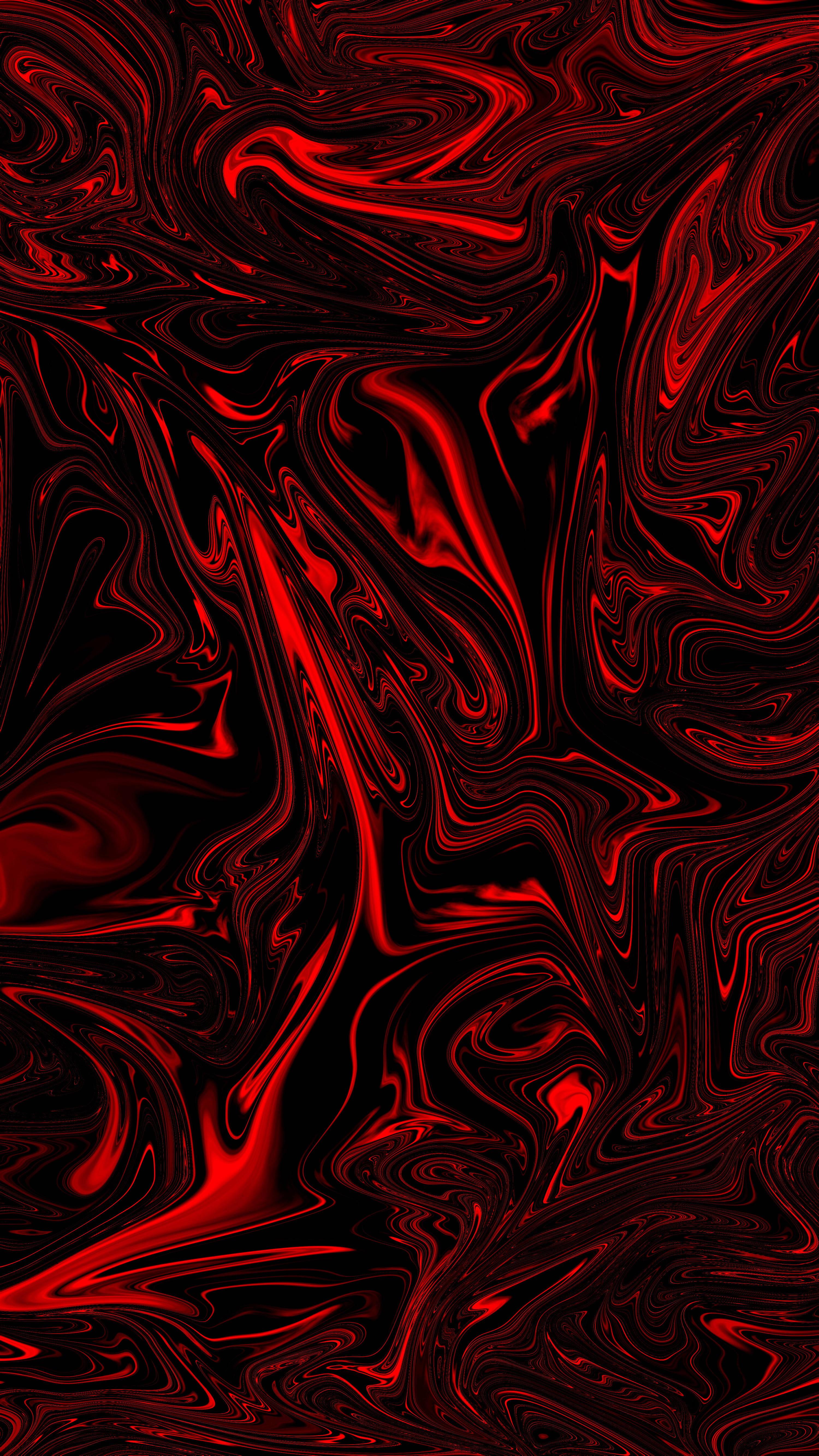Red Liquid Metal 8K Phone — 3000x5333 wallpaper