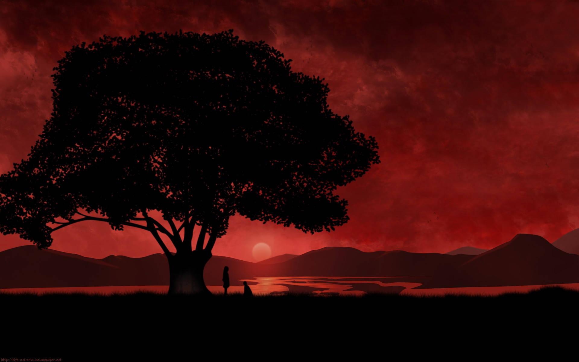 Red Sky Romantic Love — 1920x1200 wallpaper