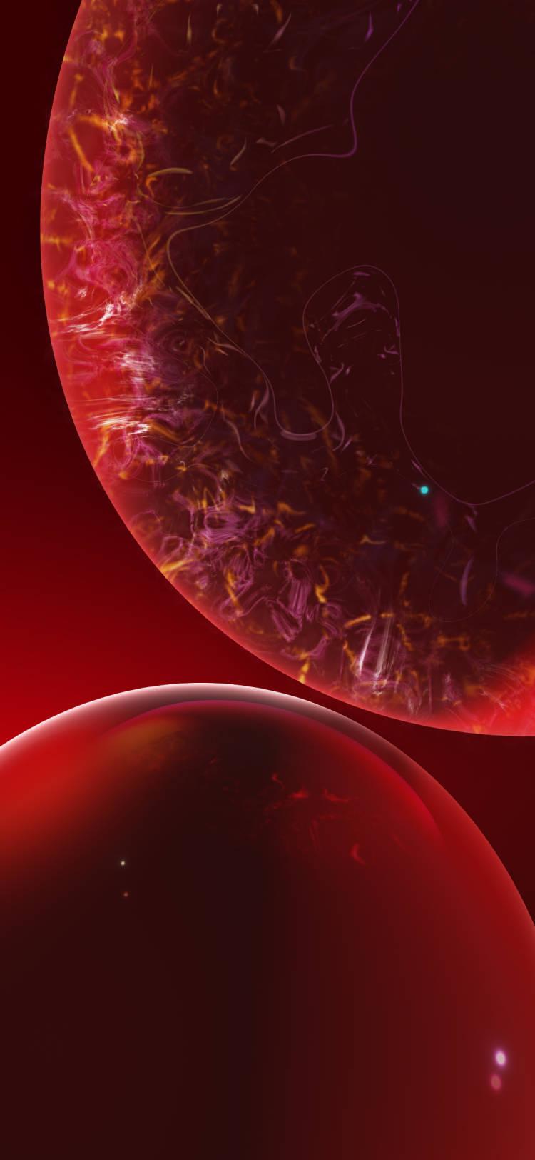 Red Spheres Iphone Live — 750x1624 wallpaper