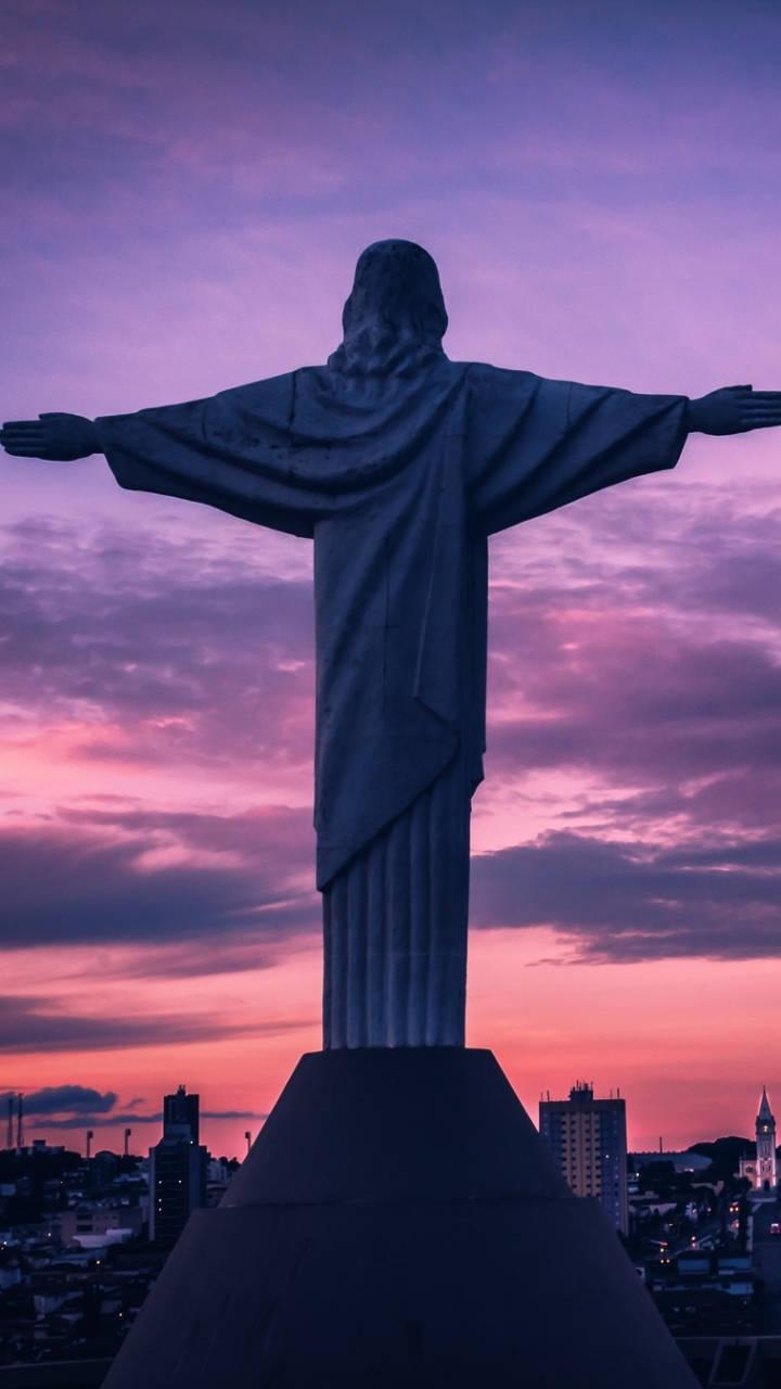 Redeemer Sculpted Statue Jesus Phone — 720x1280 wallpaper