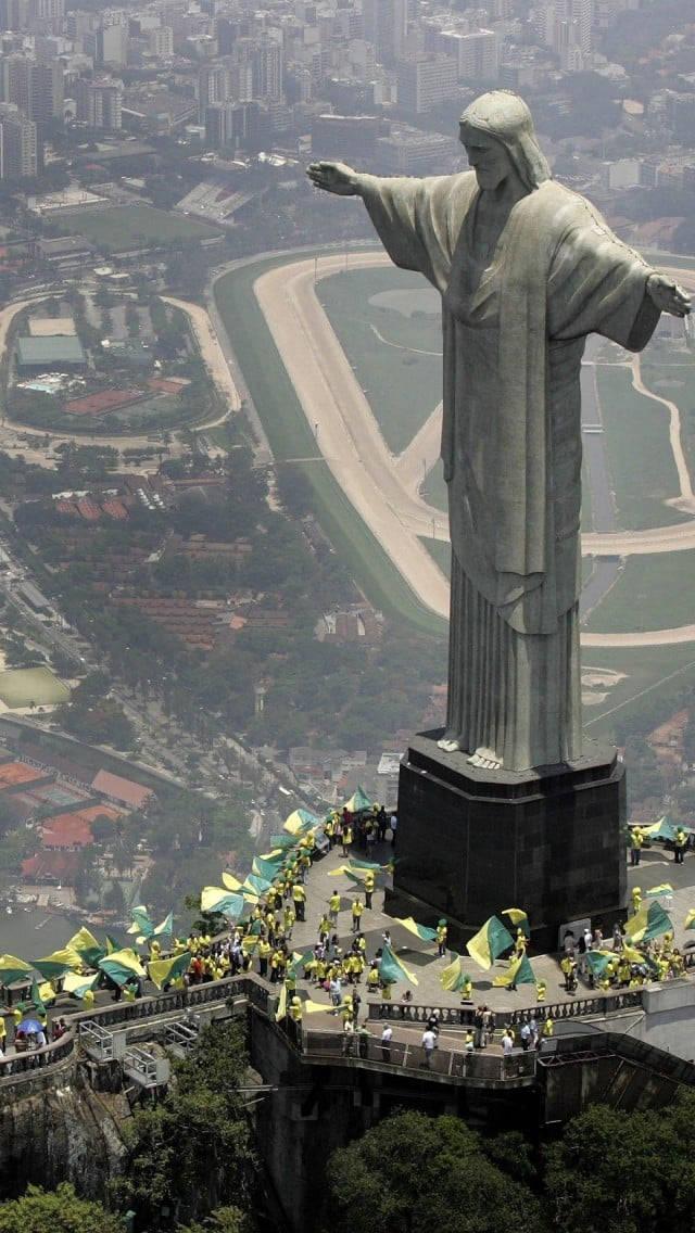Redeemer Statue Jesus Phone — 640x1136 wallpaper