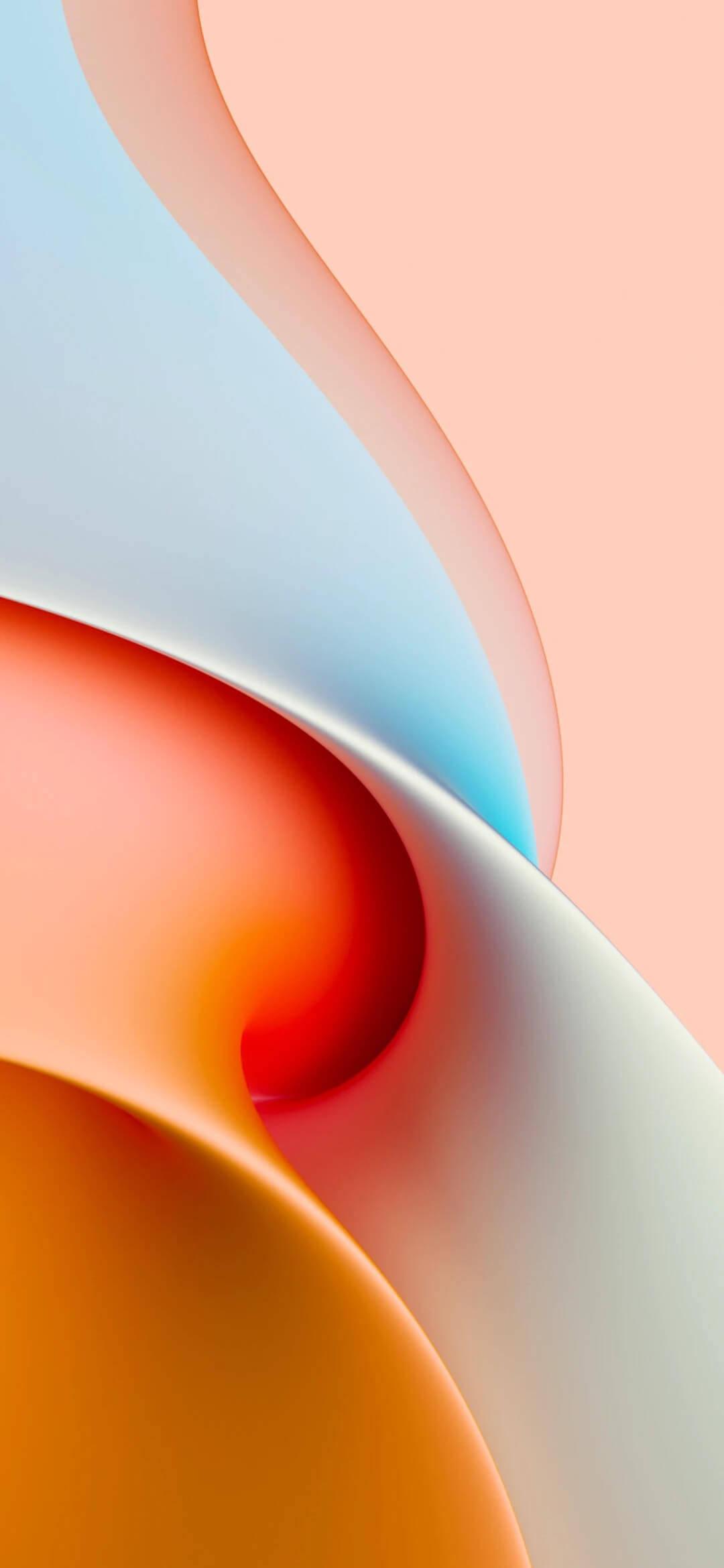 Redmi 9 3D Pastel Lines — 1080x2340 wallpaper