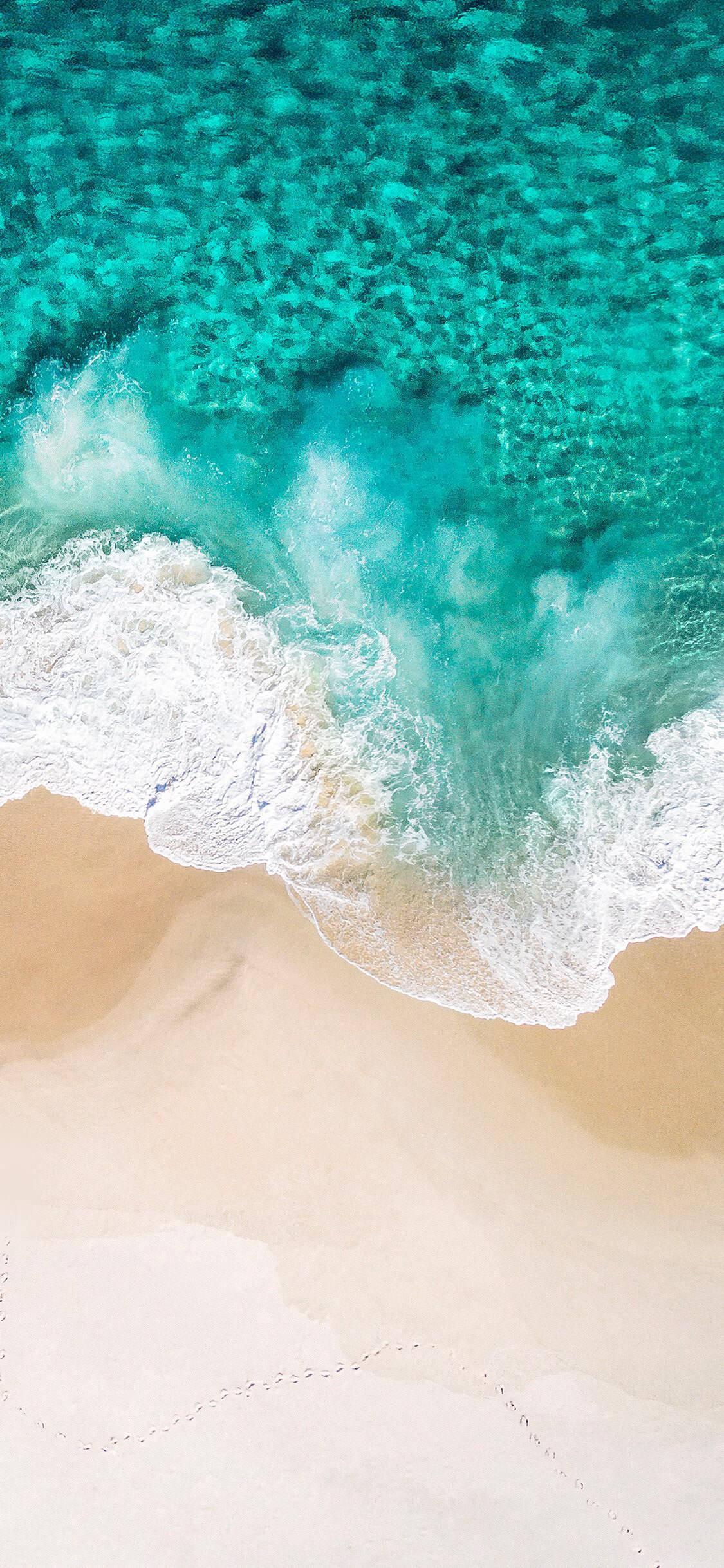 Redmi 9 Ocean Waves — 1125x2436 wallpaper