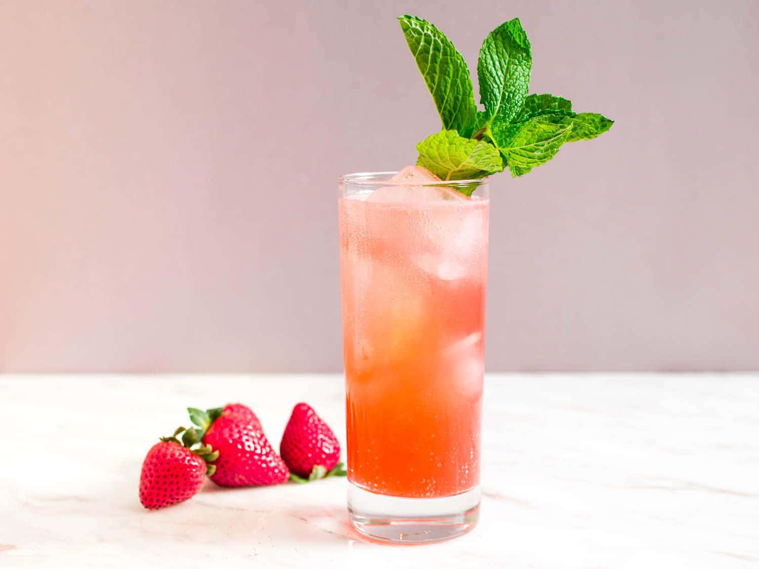 Refreshing Strawberry and Mint Cocktail