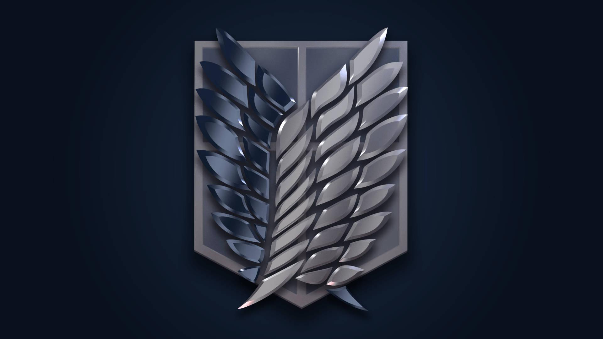 Representing mankind's fight for survival, the Survey Corps logo from Attack On Titan — 1920x1080 wallpaper