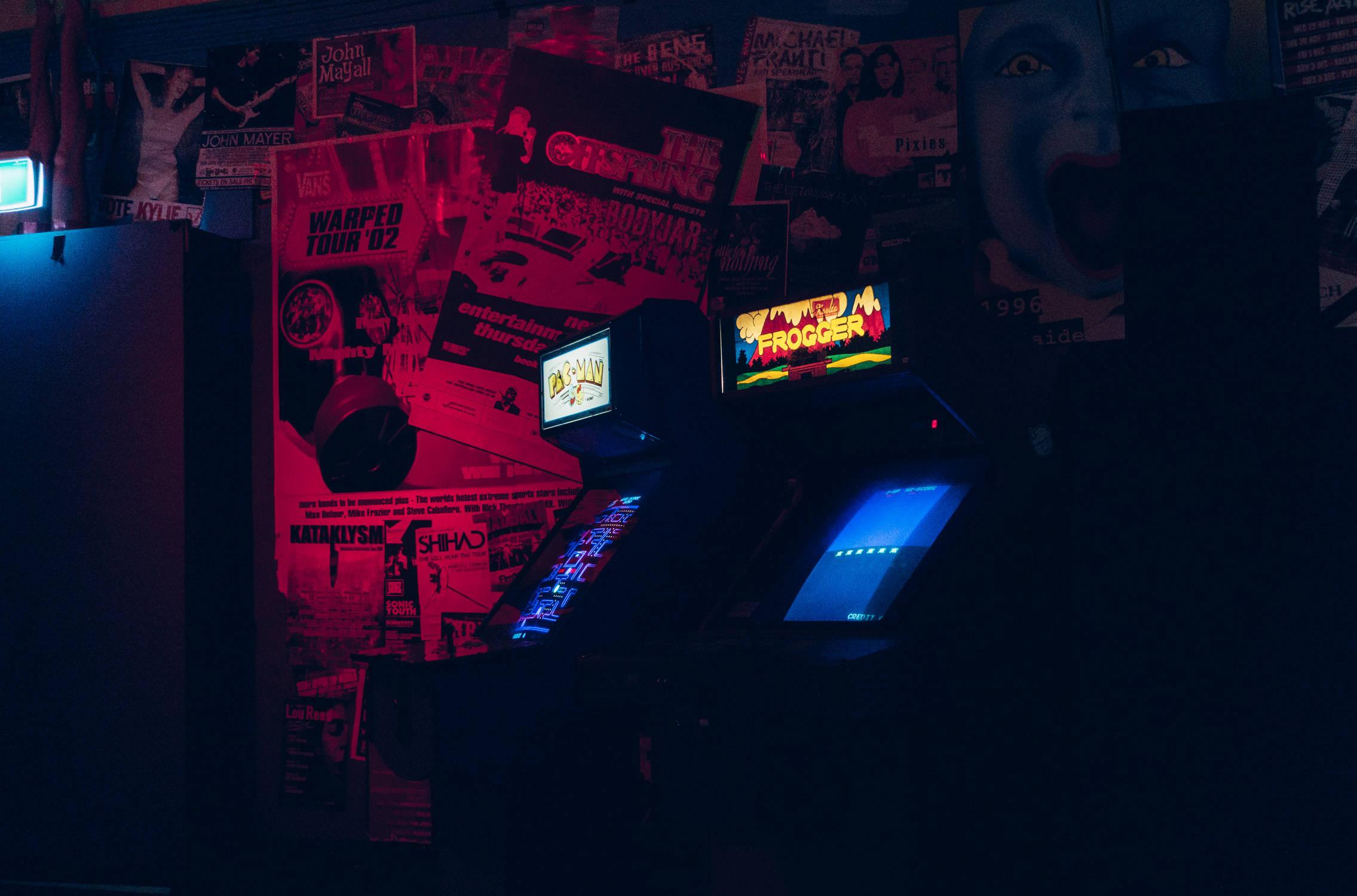 Retro Aesthetic Arcade Cabinets — 2271x1500 wallpaper