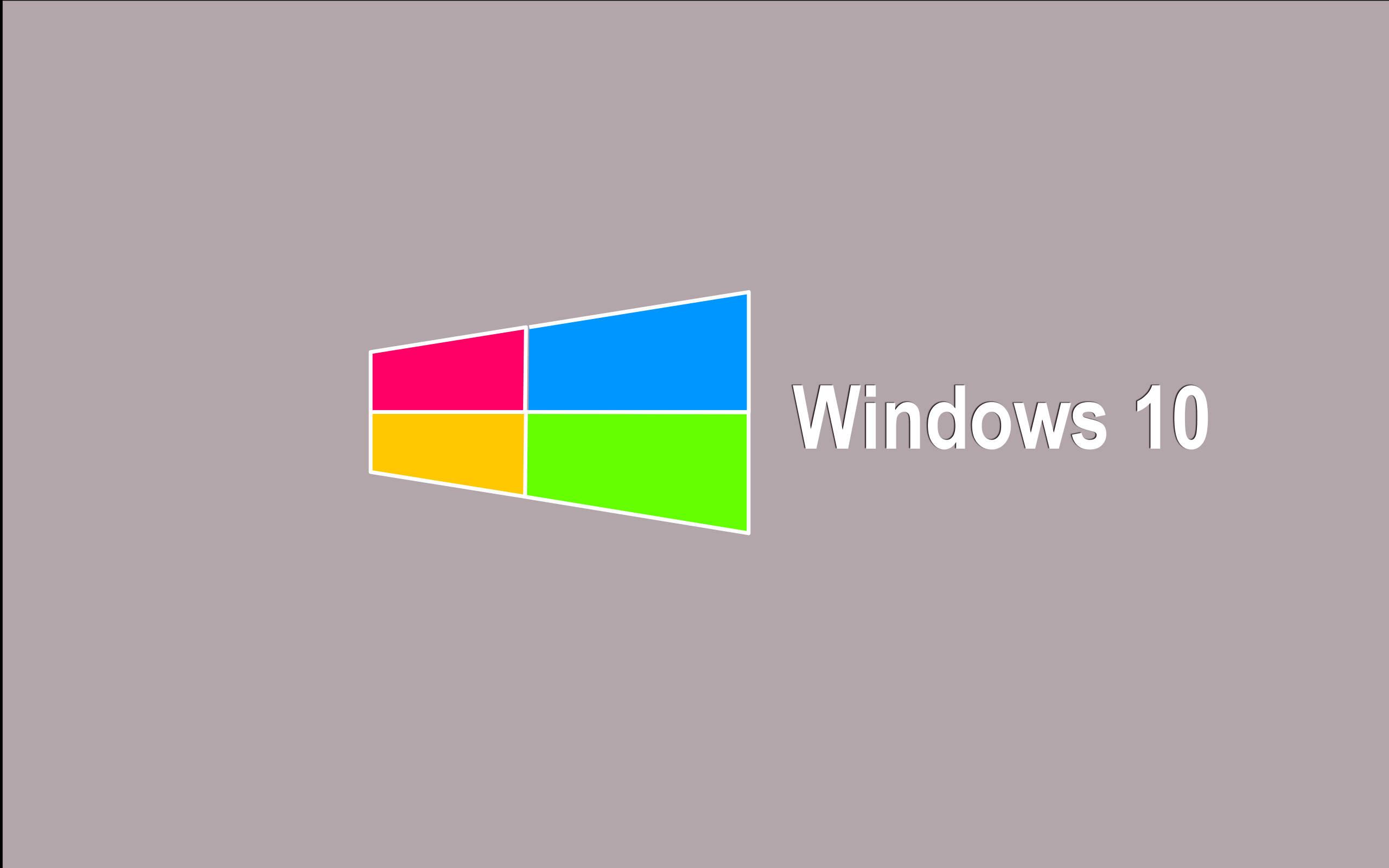 Retro Gray Windows 10 HD — 2560x1600 wallpaper