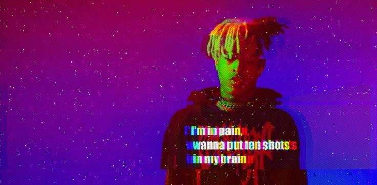 Retro Purple Cool Xxxtentacion — 736x361 wallpaper