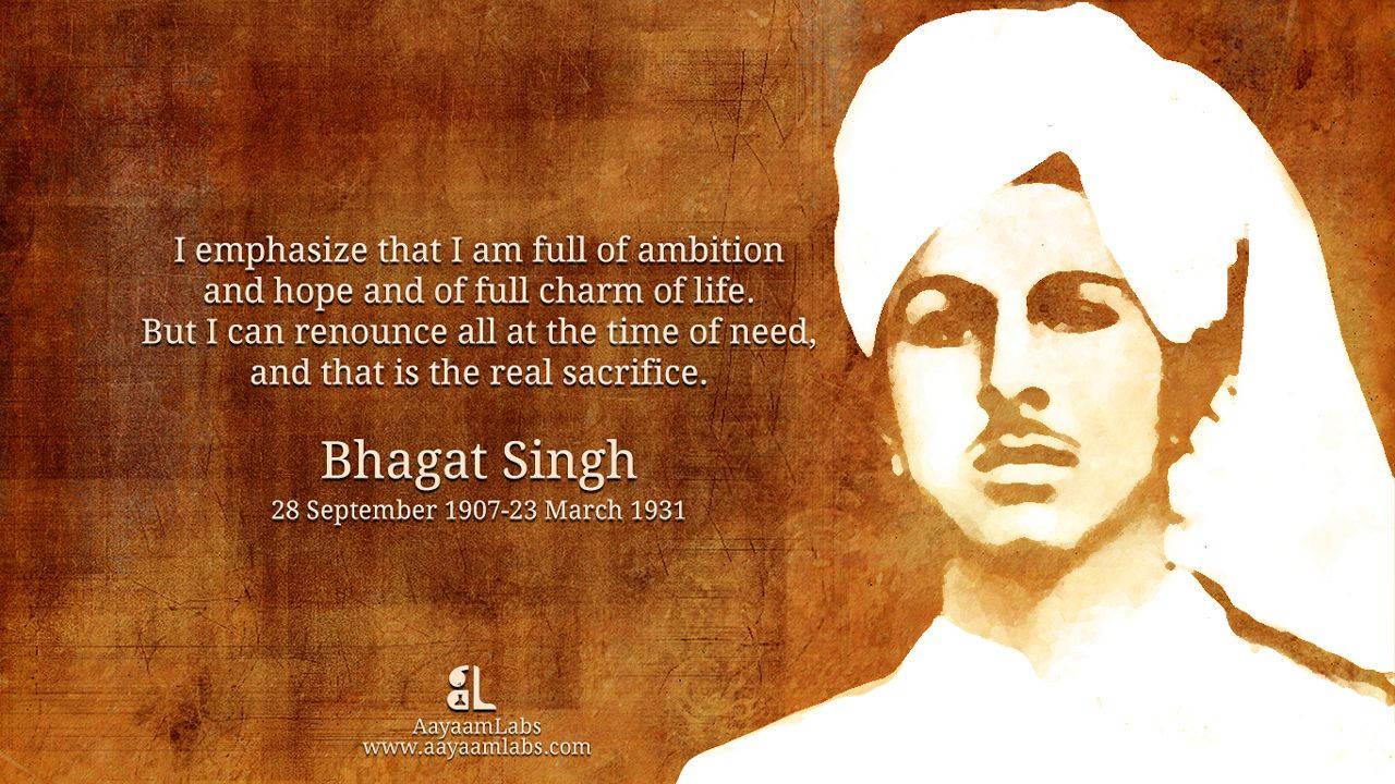 Revolutionary Shaheed Bhagat Singh — 1280x720 wallpaper