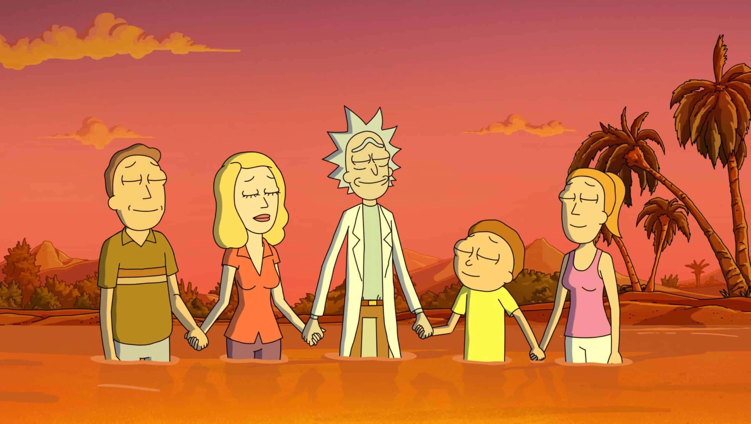 Rick and Morty are best friends experiencing crazy adventures — 2560x1446 wallpaper