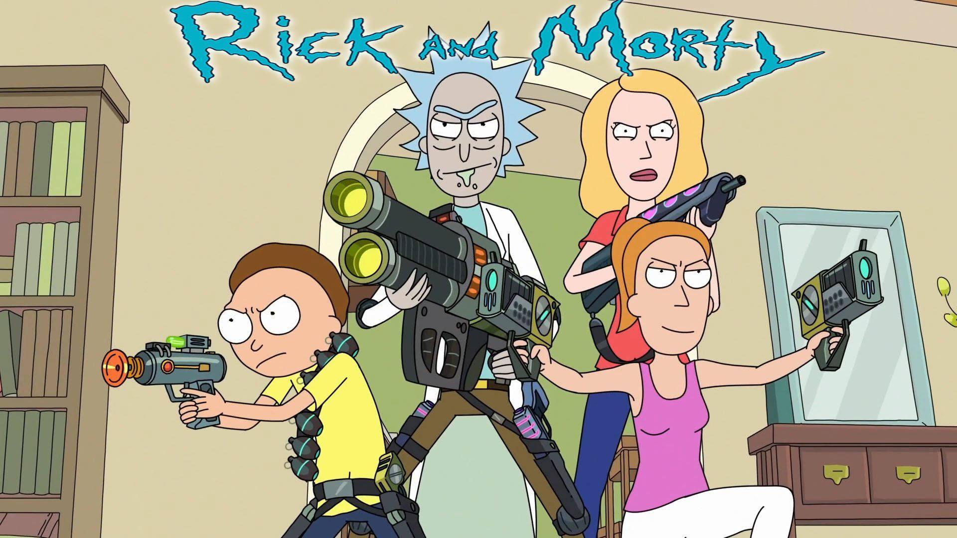 Rick and Morty Gear Up for an Adventure — 1920x1080 wallpaper