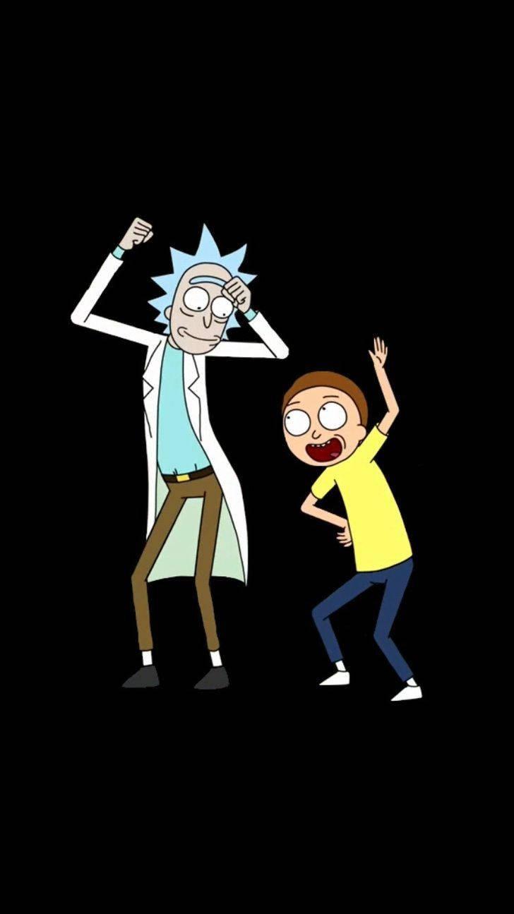 Rick and Morty getting their groove on — 728x1295 wallpaper