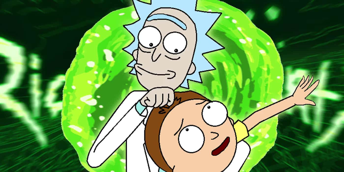 Rick and Morty goofing around — 1400x700 wallpaper