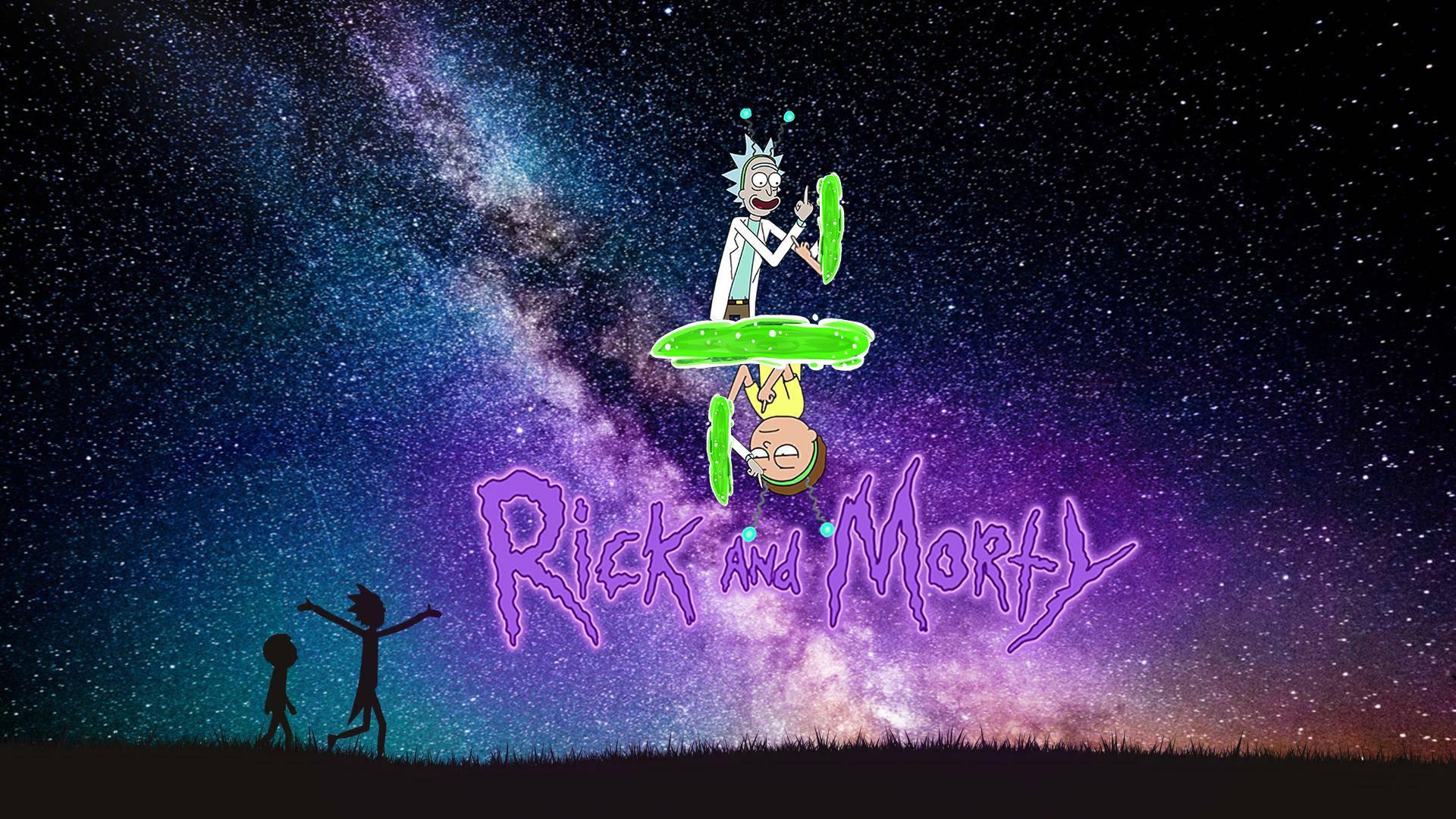 Rick and Morty having fun with interdimensional portals — 1920x1080 wallpaper