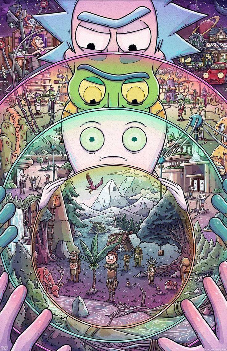 Rick and Morty searching for the next adventure — 736x1137 wallpaper