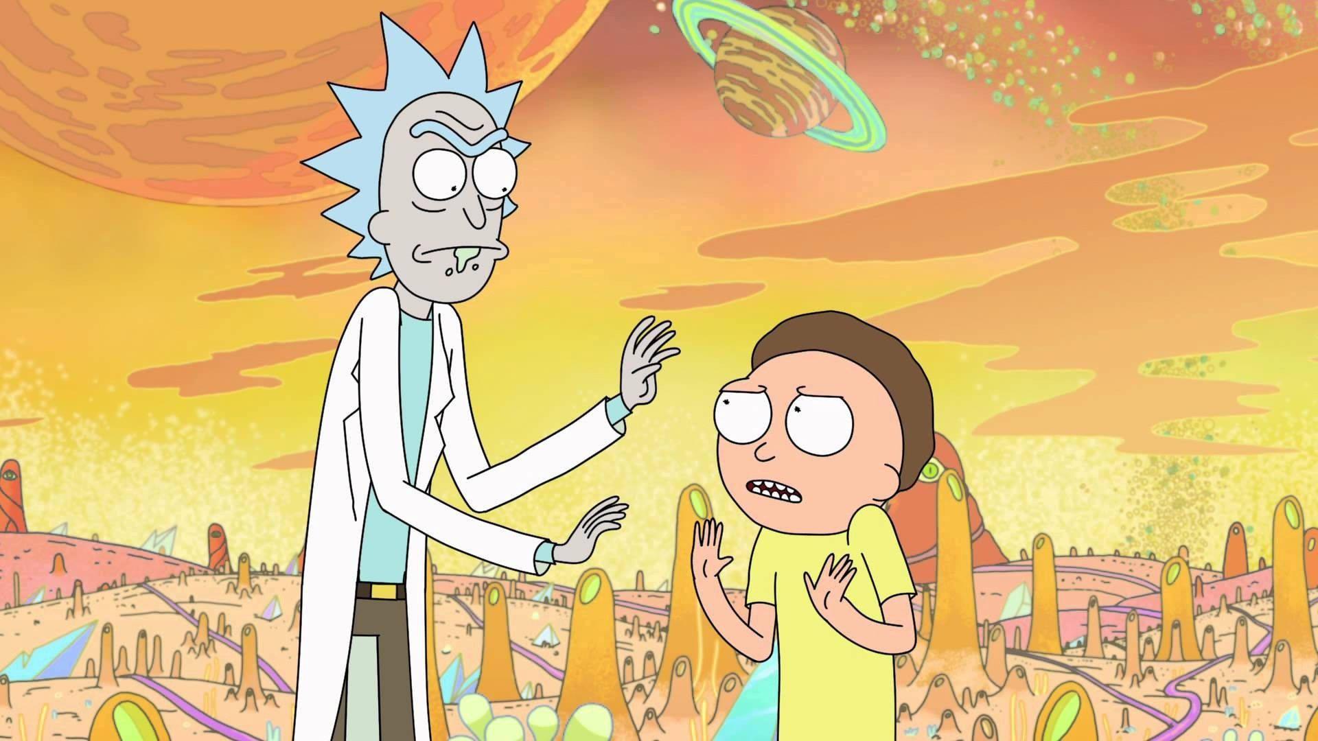 Rick and Morty travel to Gazorpazorp — 1920x1080 wallpaper