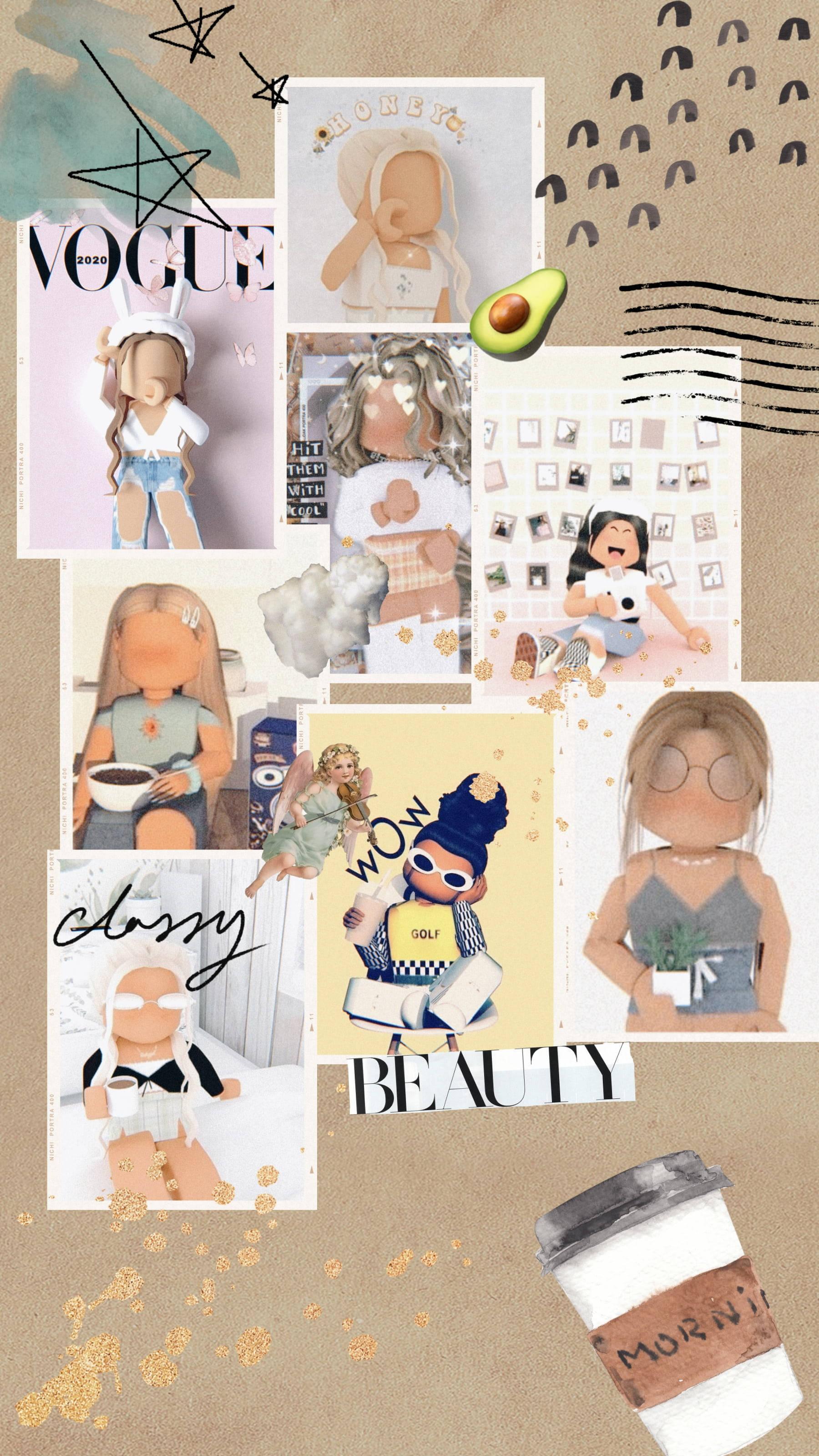 Roblox Aesthetic Fashion Collage — 1800x3200 wallpaper
