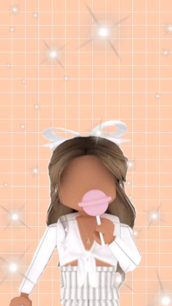 Roblox Aesthetic Girl With Lollipop — 674x1200 wallpaper