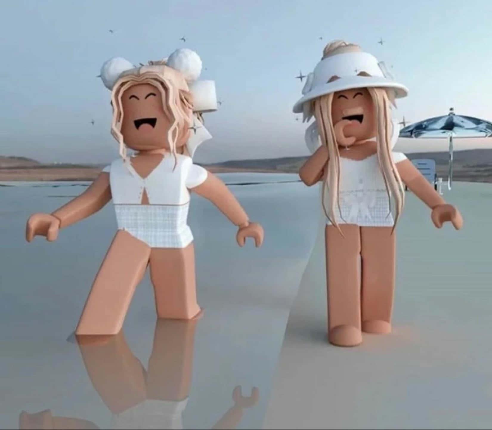 Roblox Gfx Girls On Beach — 1650x1442 wallpaper