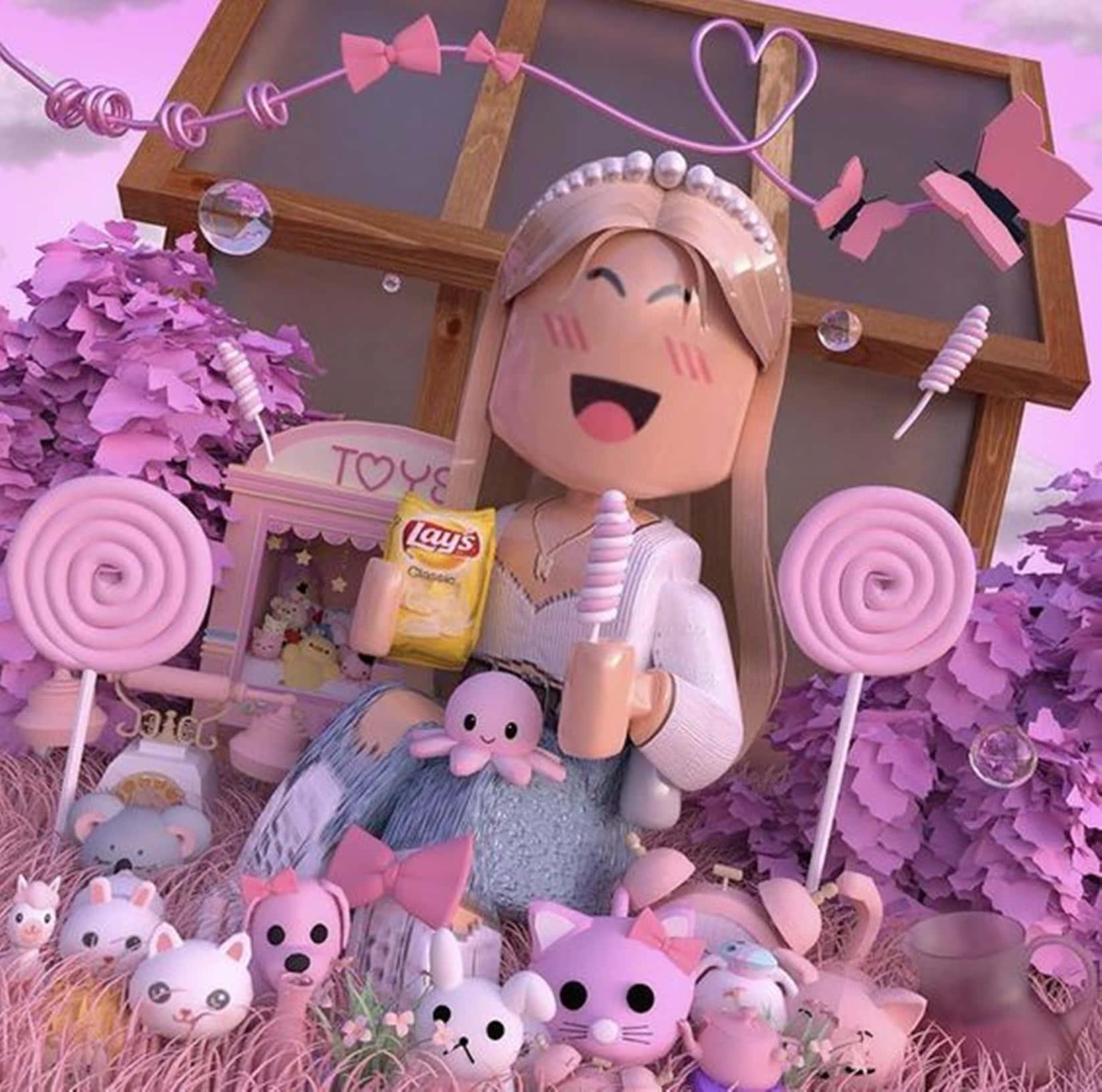 Roblox Pink Girl Gfx — 1650x1635 wallpaper