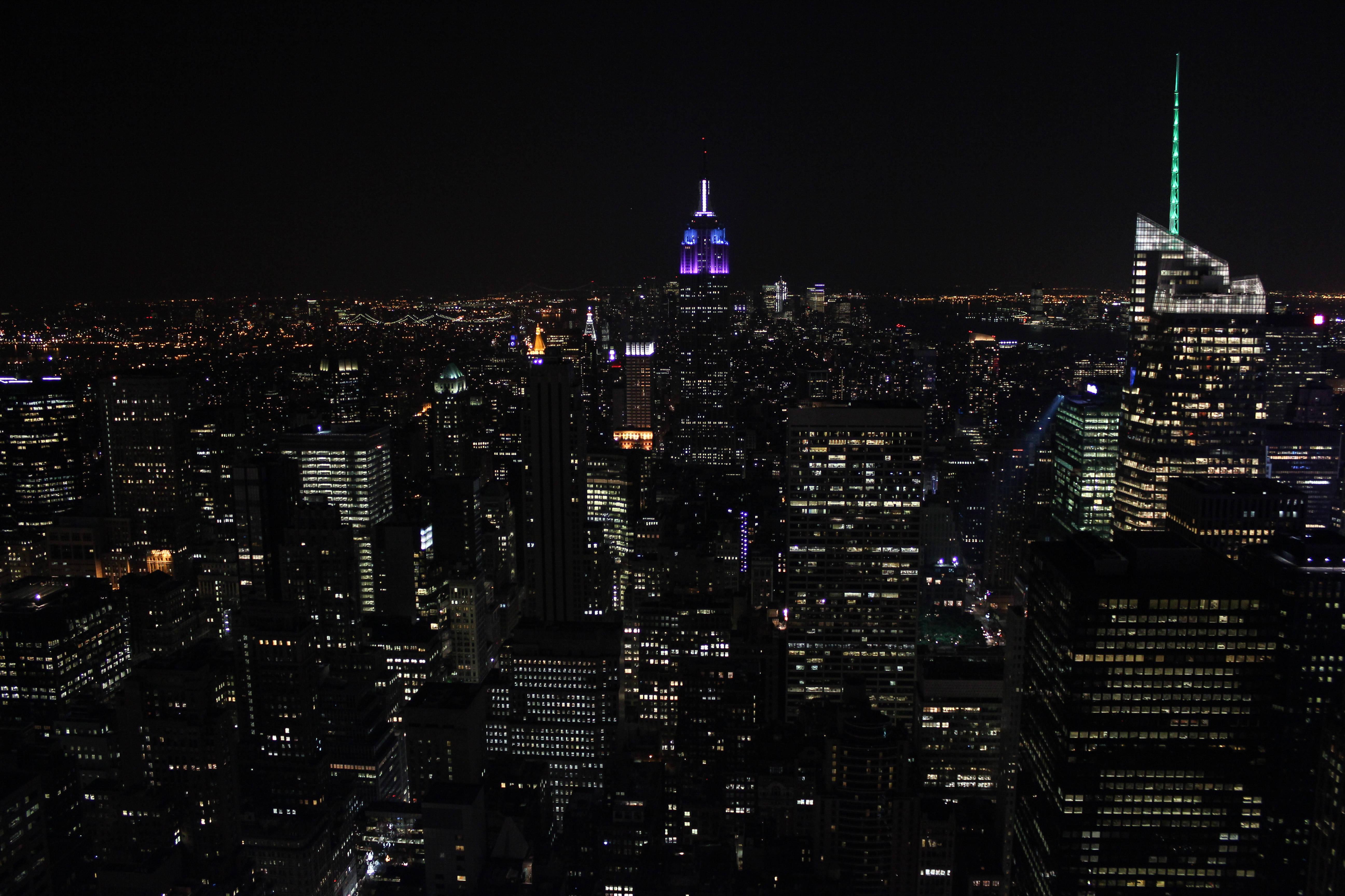 Rockefeller Center New York City Night Lights — 5184x3456 wallpaper