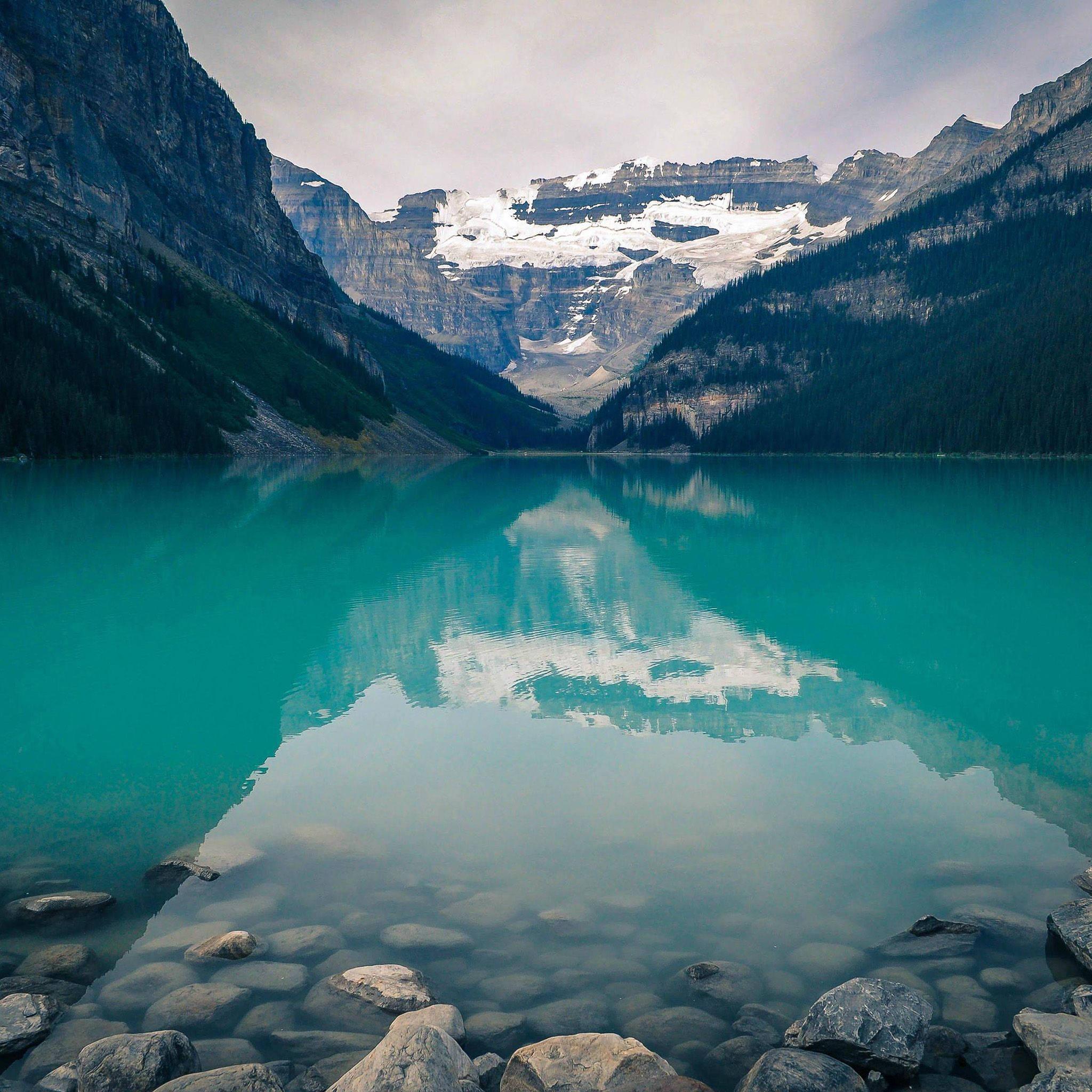 Rocky Mountain Lake iPad — 2048x2048 wallpaper