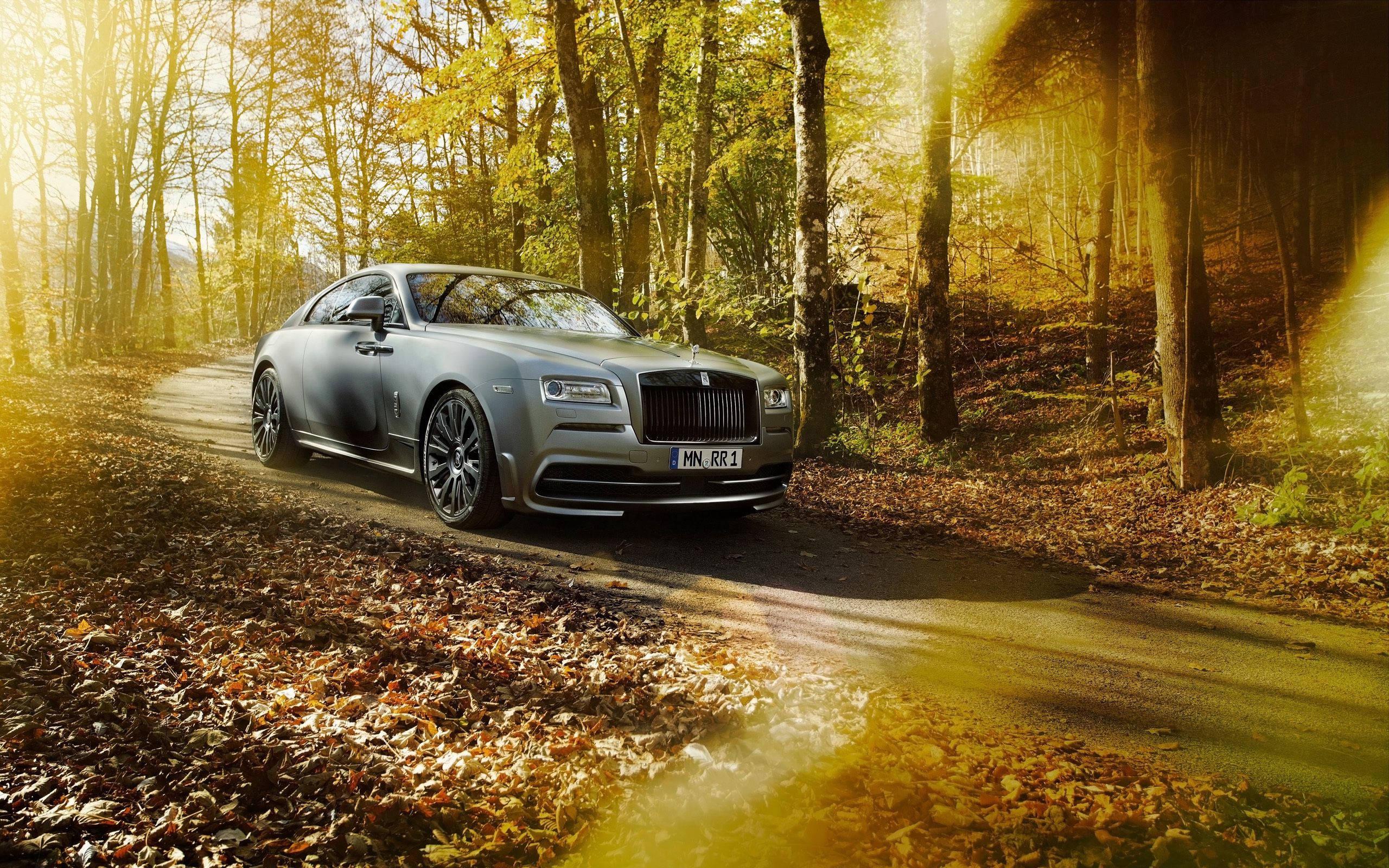 Rolls Royce Autumn Forest — 2560x1600 wallpaper